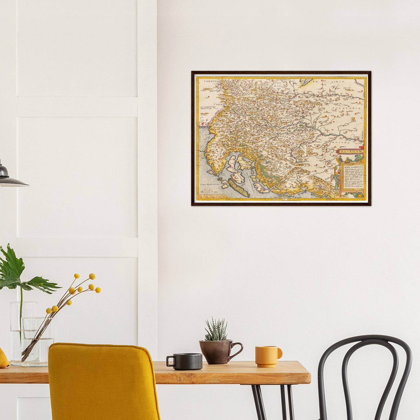 Historische Landkarte Slowenien & Kroatien um 1609
