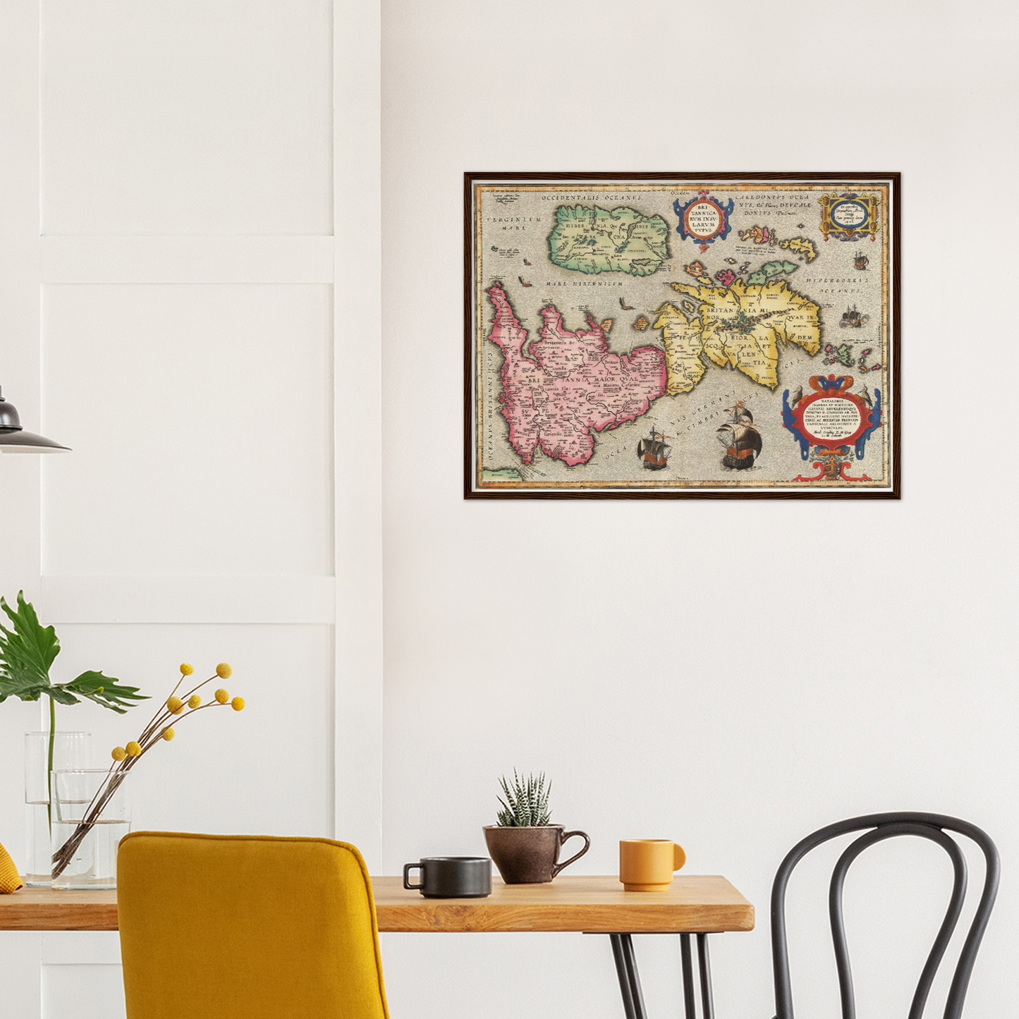 Historische Landkarte Historisches Britannien um 1595