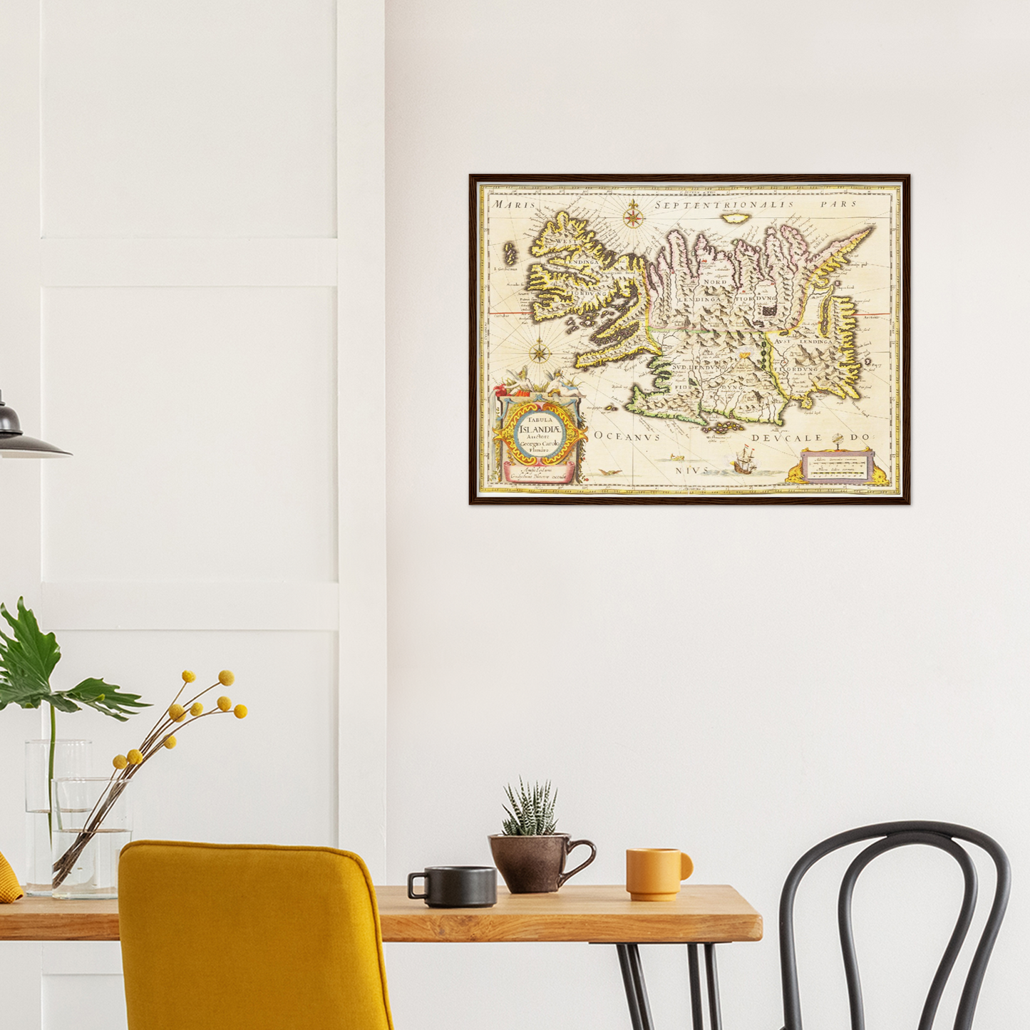 Historische Landkarte Island um 1635