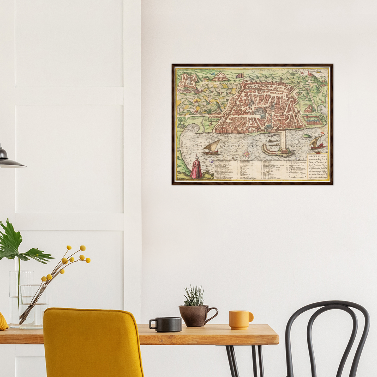 Historischer Stadtplan Algier um 1582