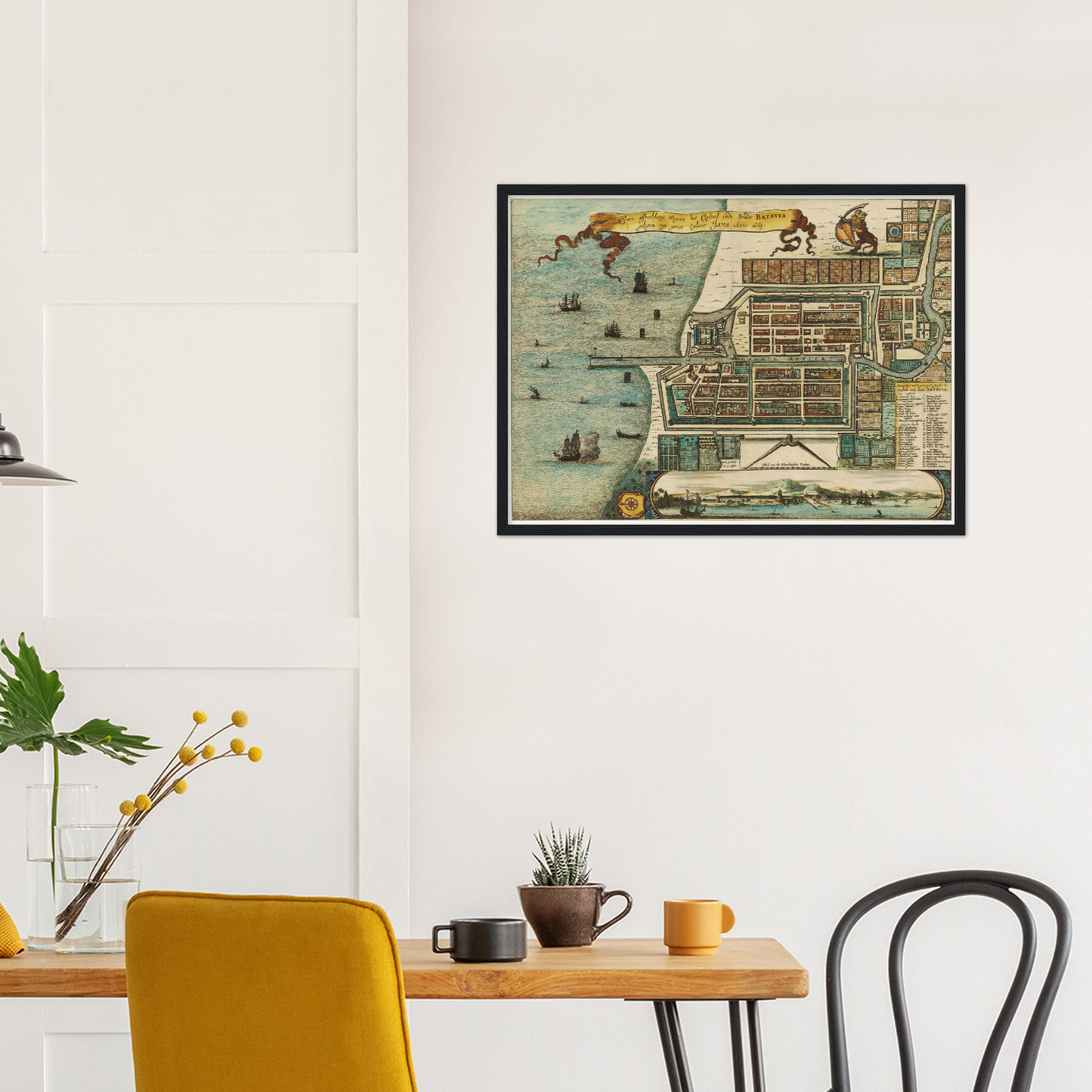Historischer Stadtplan Jakarta um 1669
