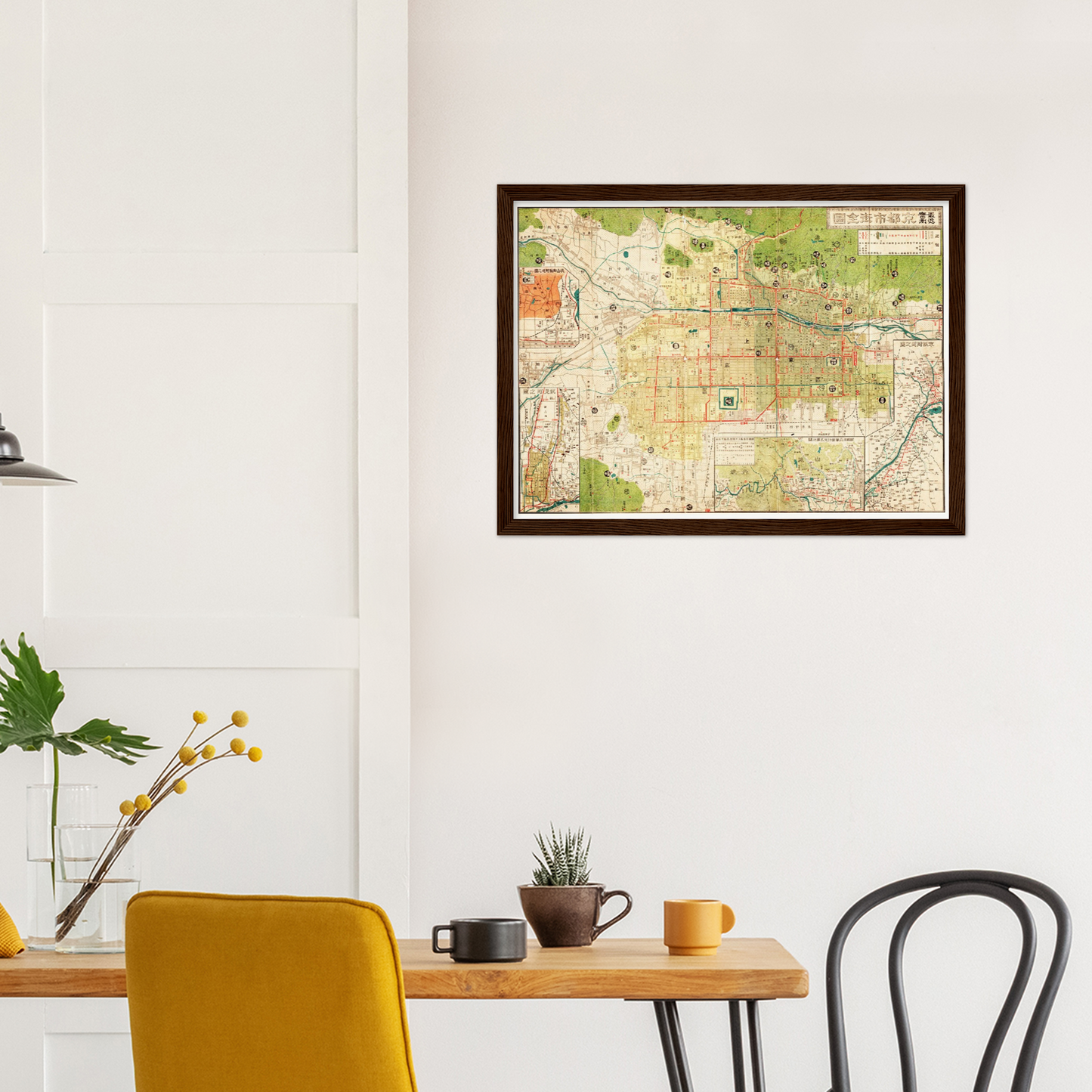Historischer Stadtplan Kyoto um 1914