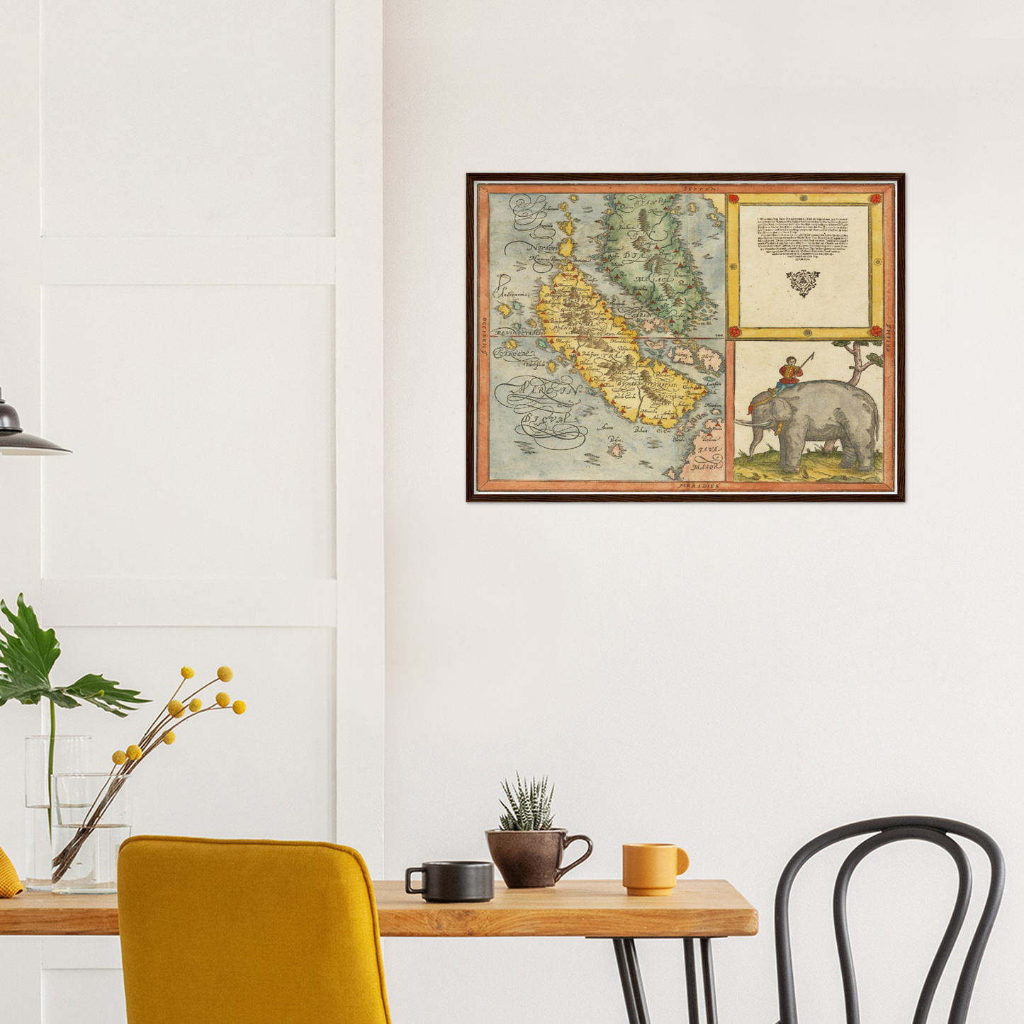 Historische Landkarte Singapur um 1580