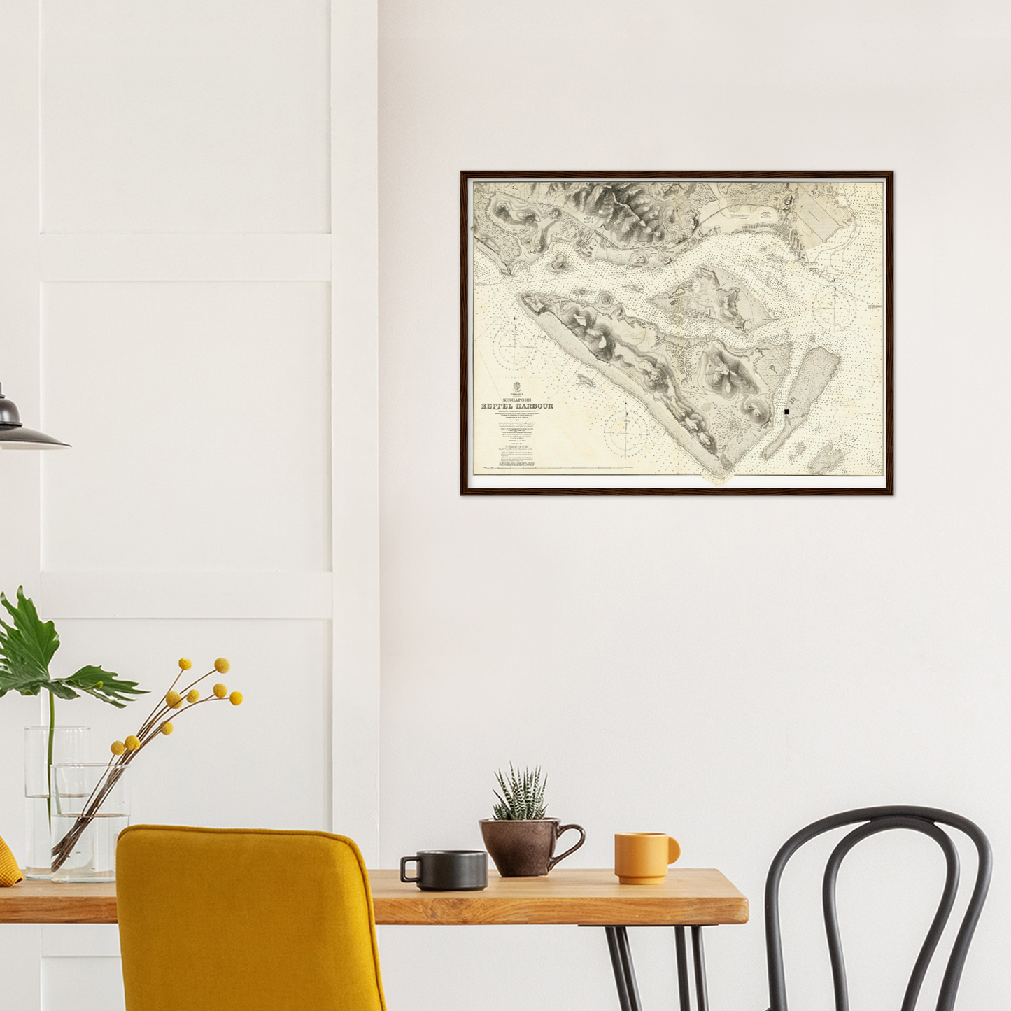 Historischer Stadtplan Singapur um 1893