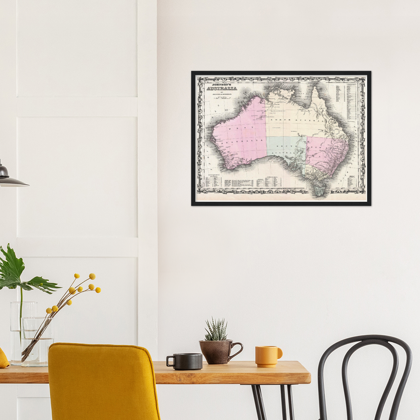 Historische Landkarte Australien um 1861