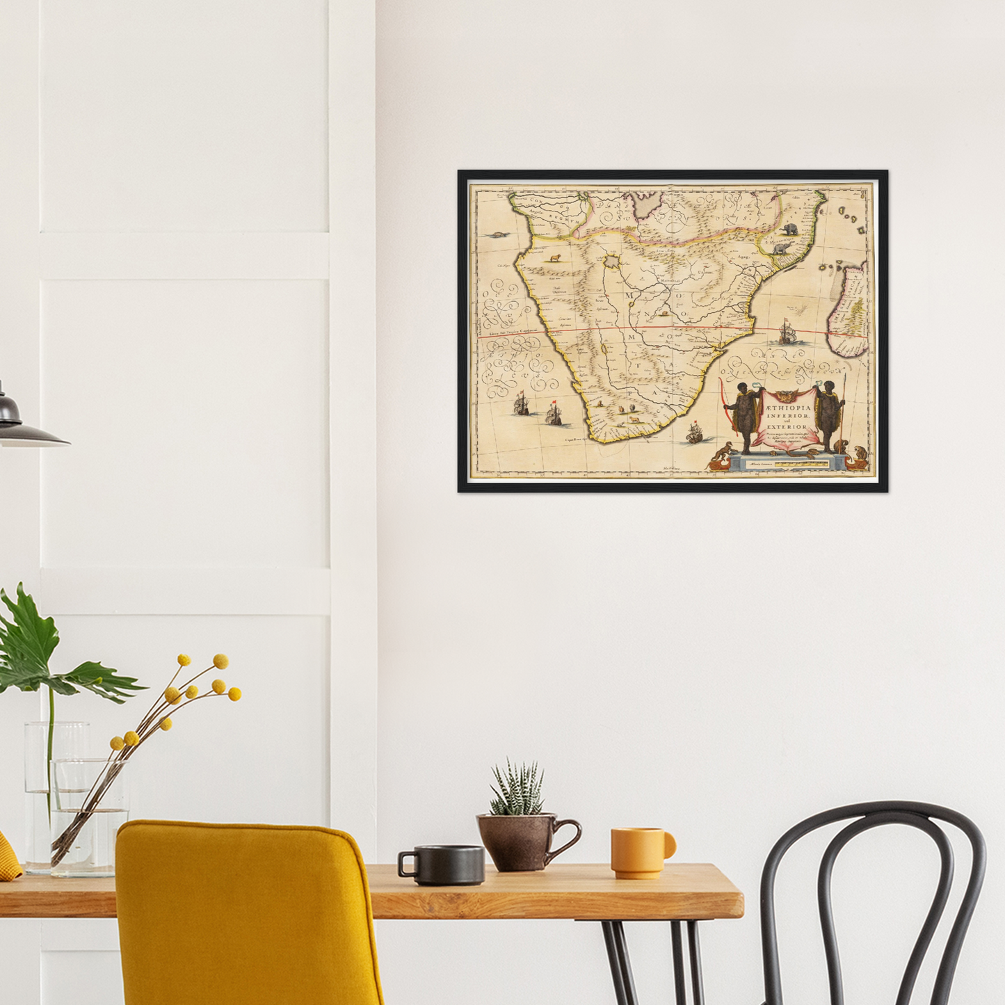 Historische Landkarte Südafrika um 1635