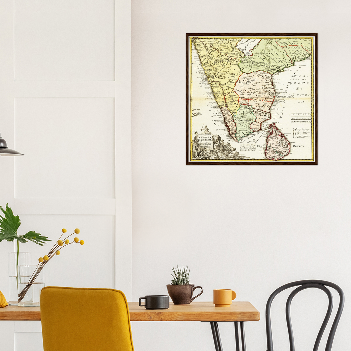 Historische Landkarte Indien um 1750