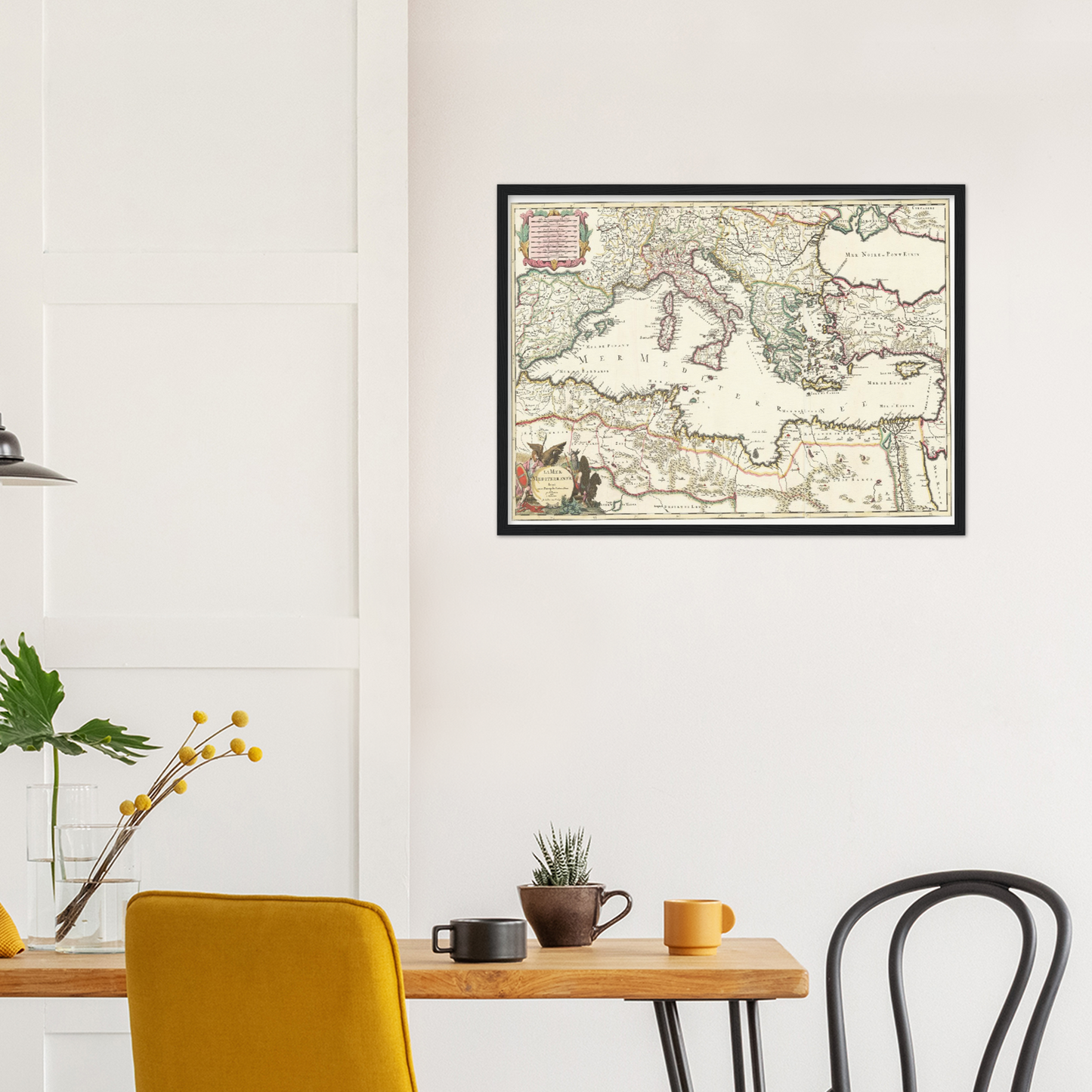 Historische Landkarte Südeuropa um 1700