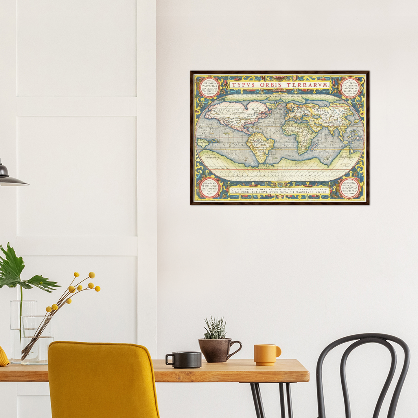 Historische Weltkarte um 1570