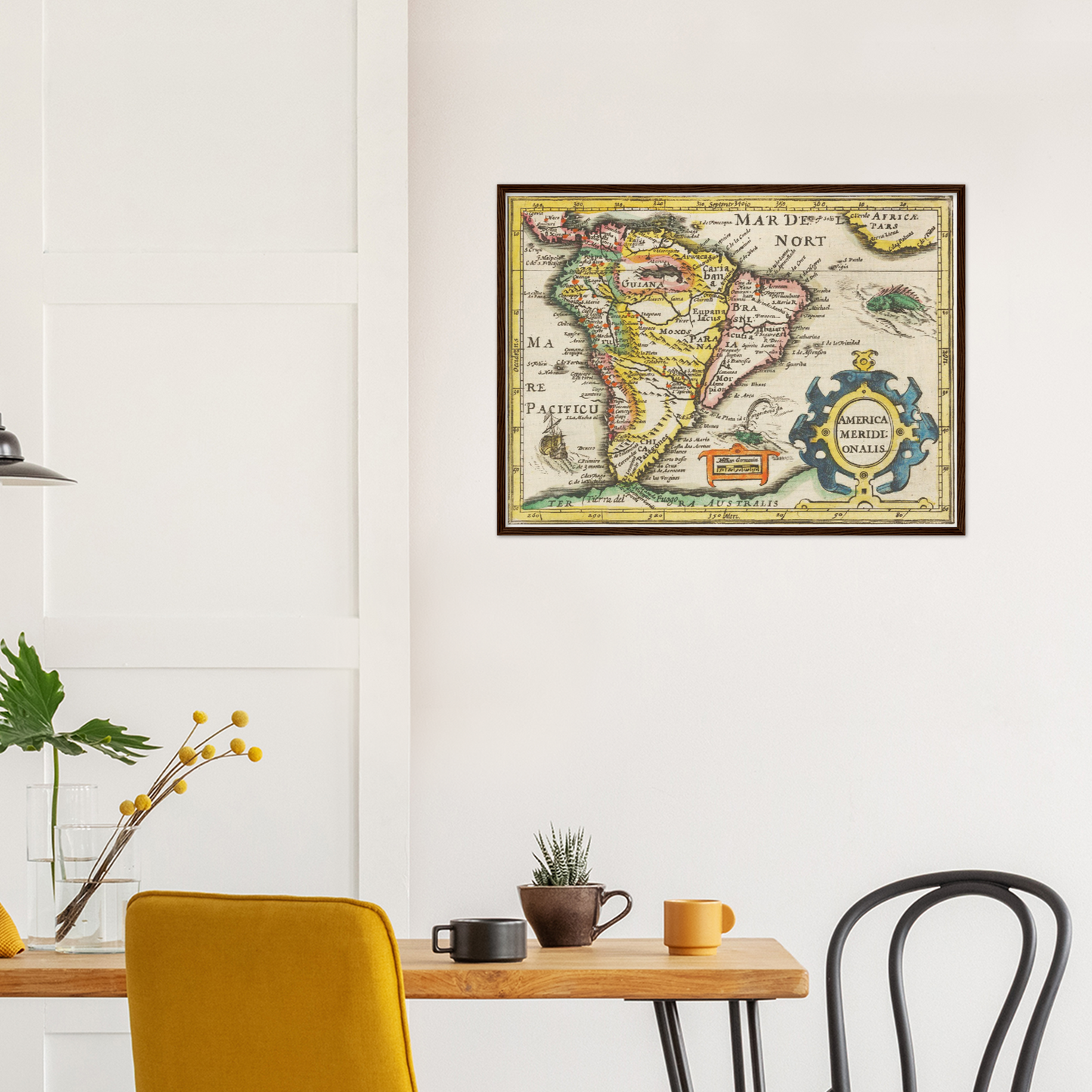Historische Landkarte Südamerika um 1609