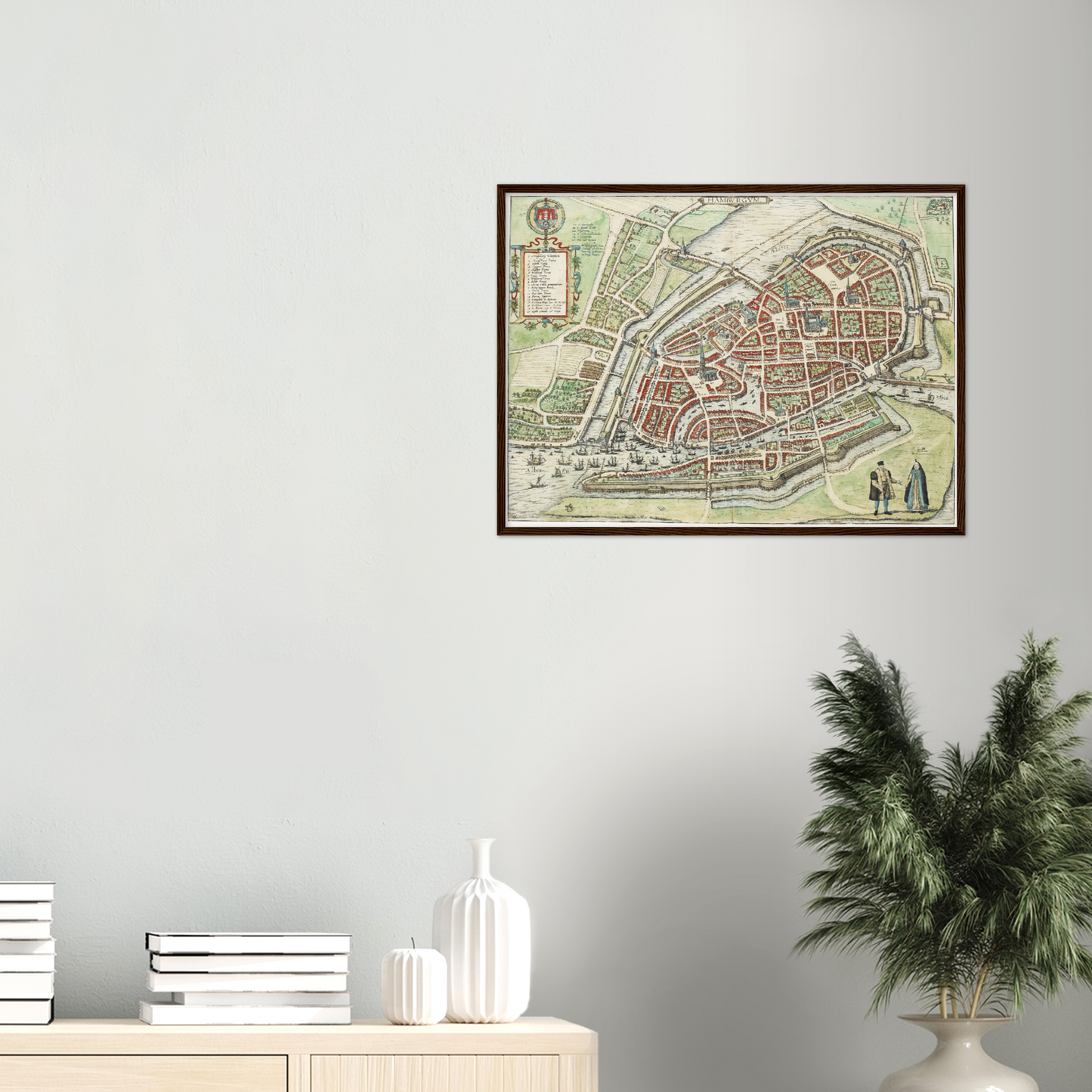 Historischer Stadtplan Hamburg um 1588