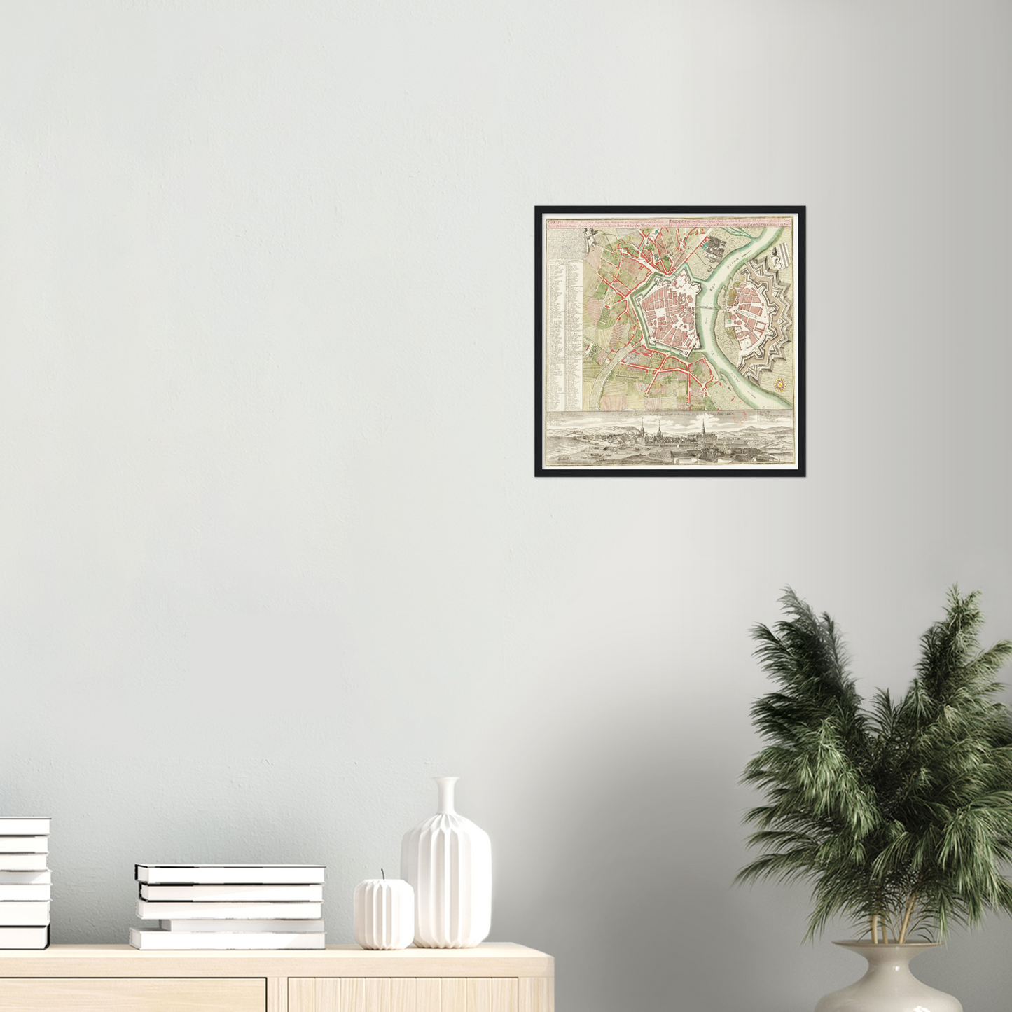 Historischer Stadtplan Dresden um 1750