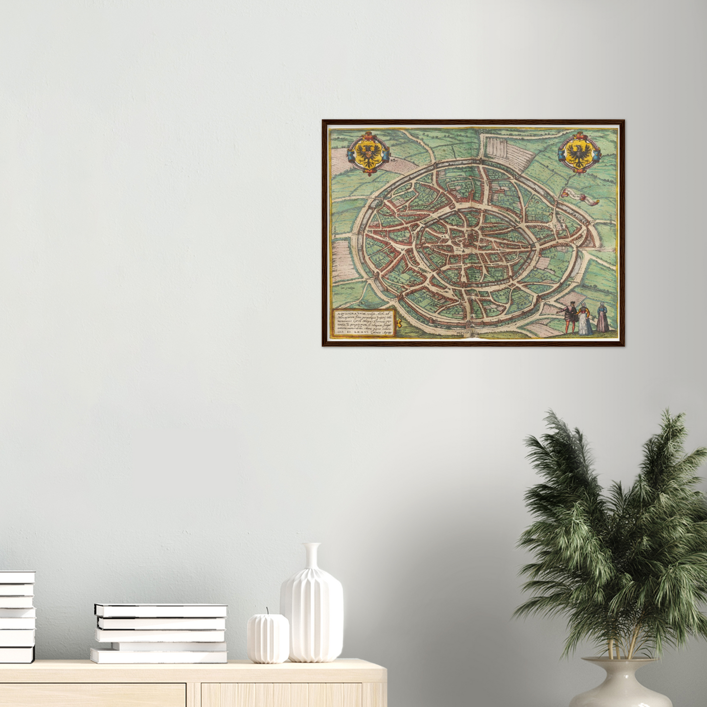 Historischer Stadtplan Aachen um 1570