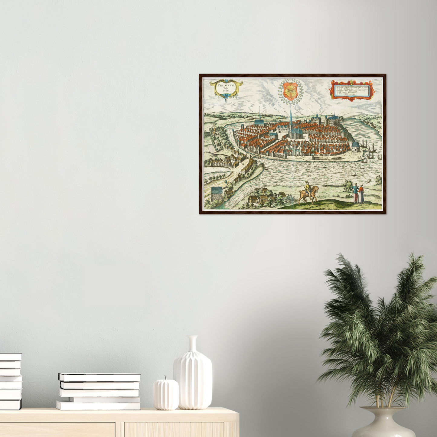 Historische Stadtansicht Kiel um 1612
