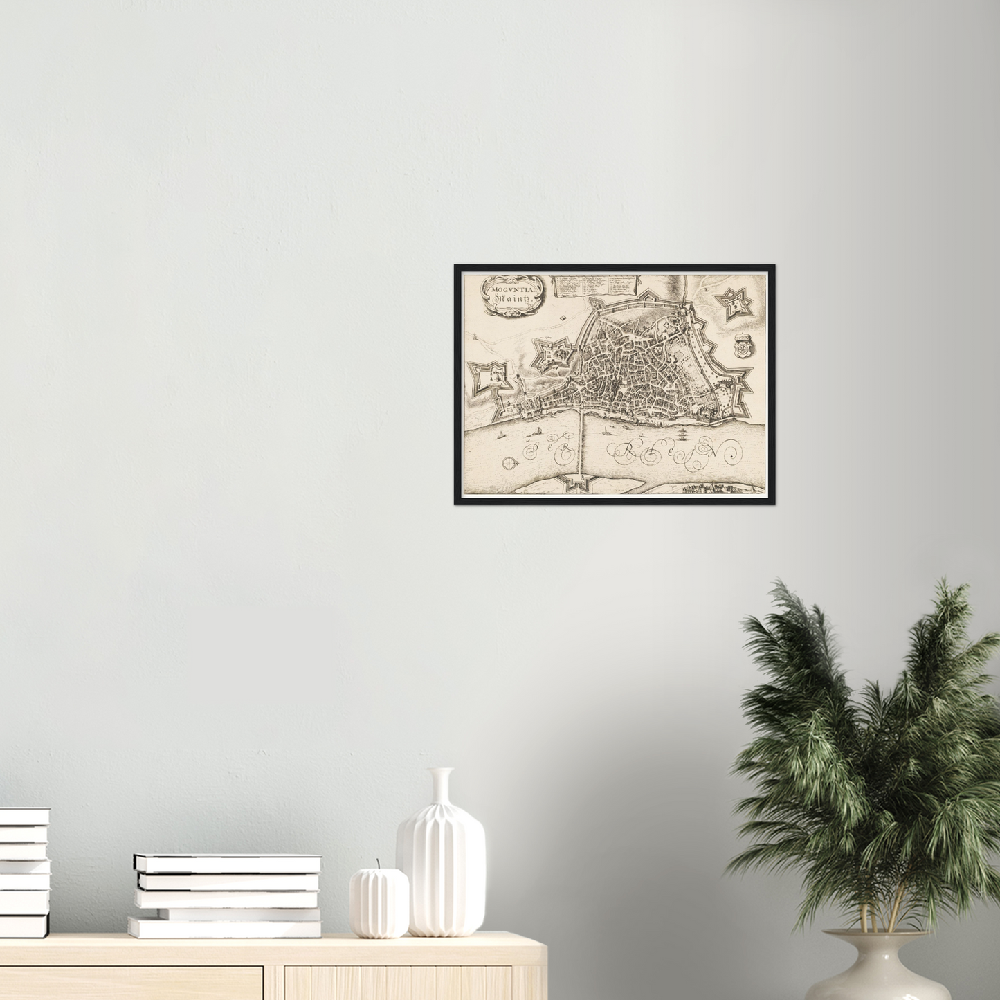 Historischer Stadtplan Mainz um 1670