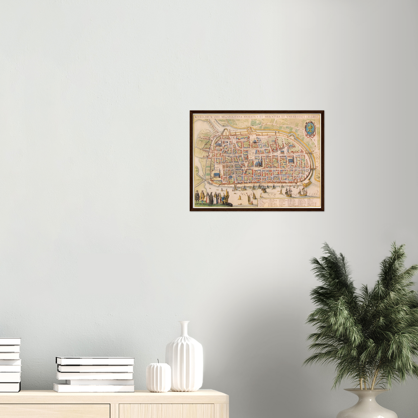 Historischer Stadtplan Rostock um 1625