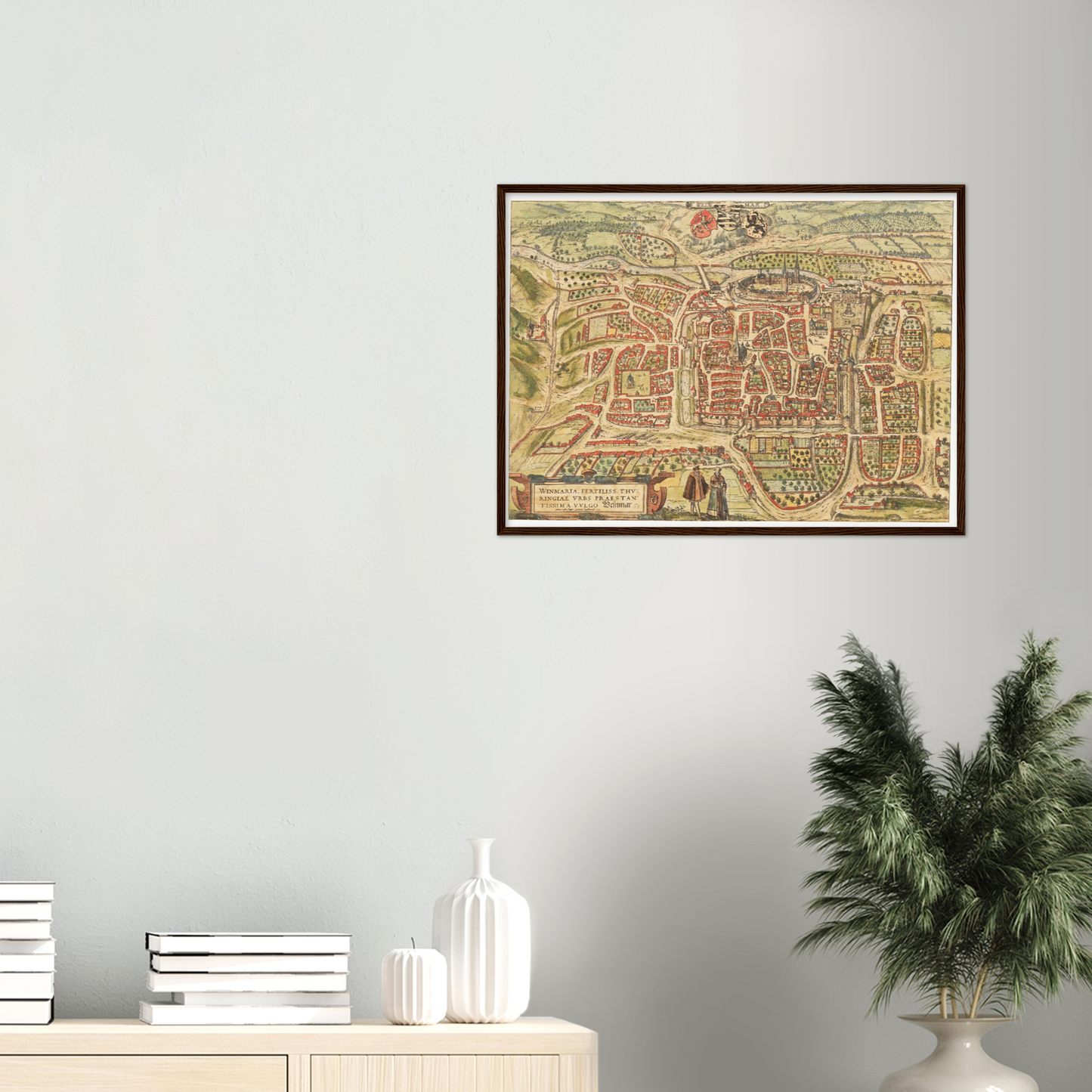 Historische Stadtansicht Weimar um 1582