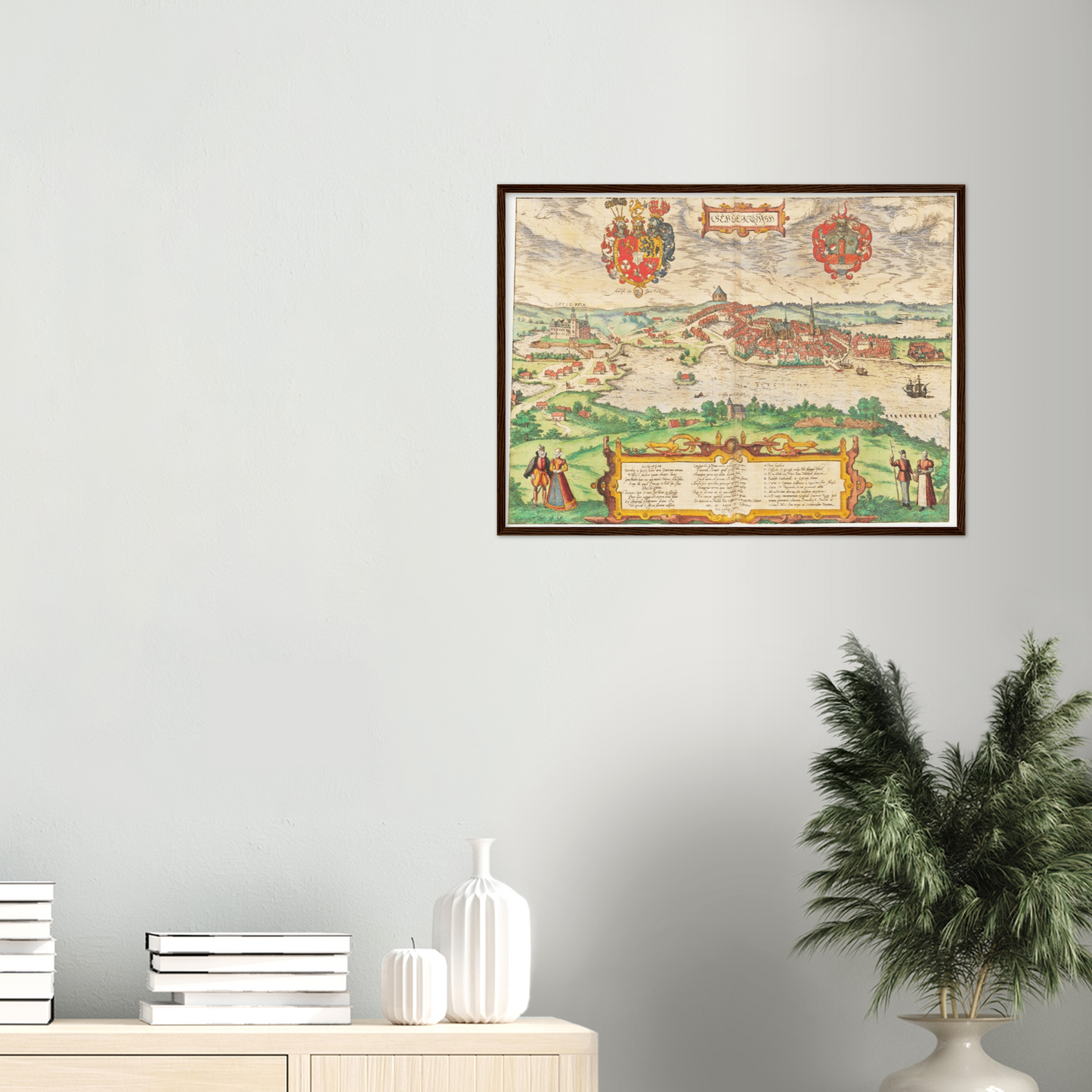 Historische Stadtansicht Schleswig um 1592
