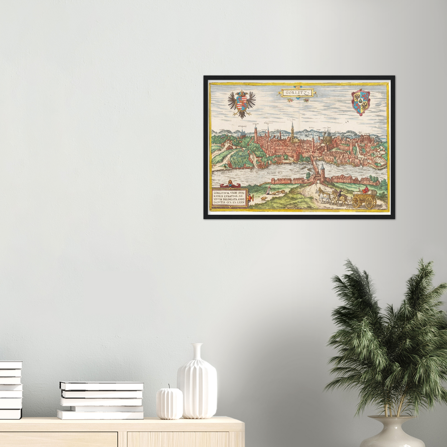 Historische Stadtansicht Görlitz um 1592