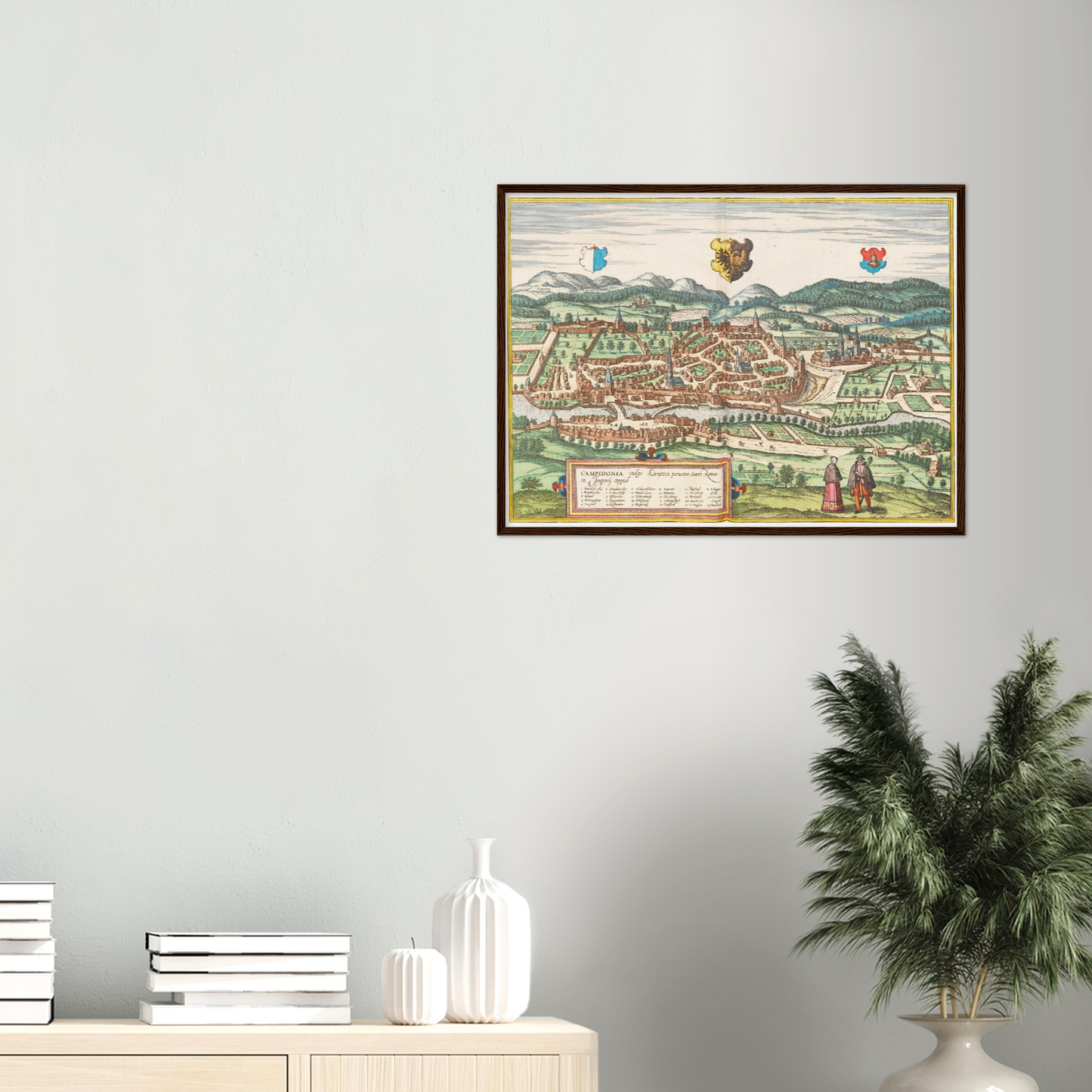 Historische Stadtansicht Kempten um 1575