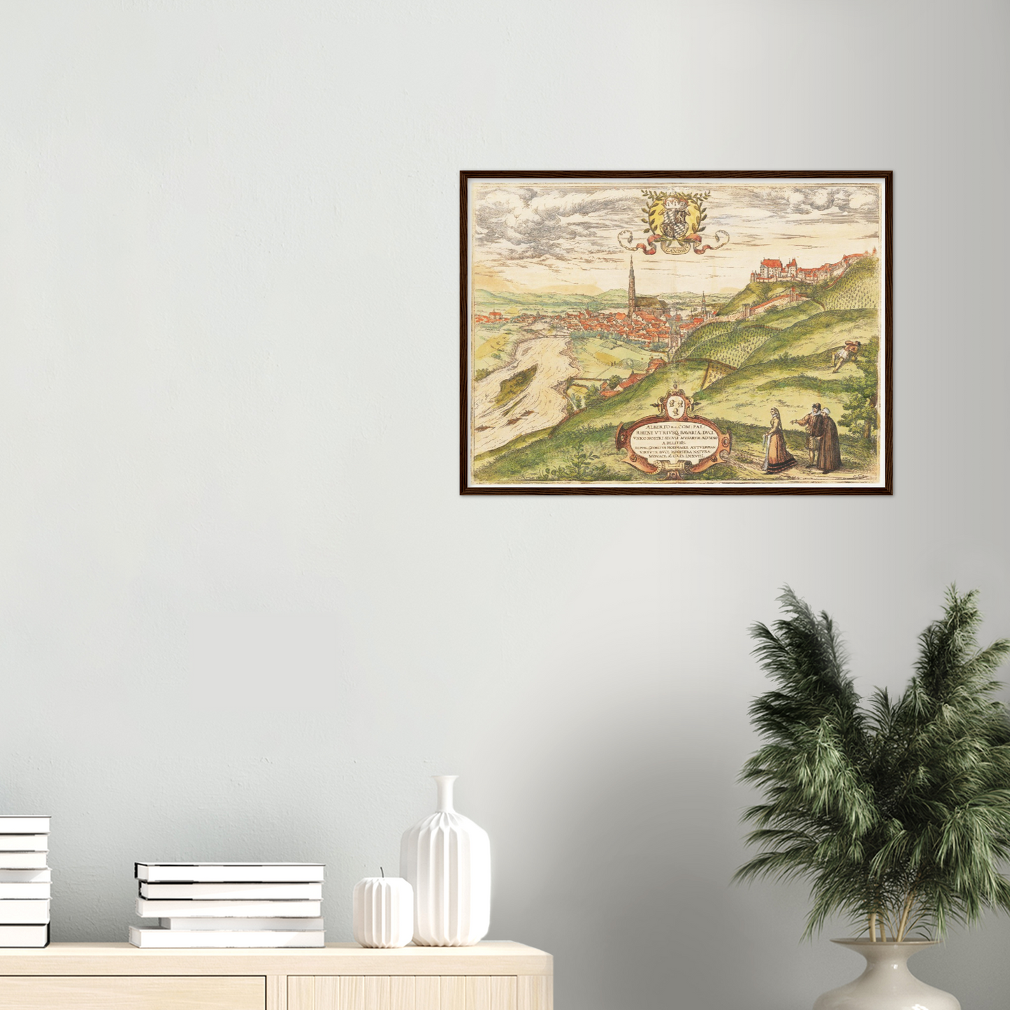 Historische Stadtansicht Landshut um 1582