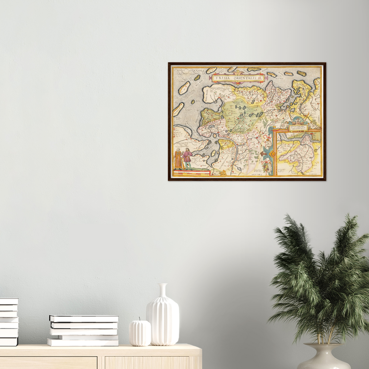 Historische Landkarte Ostfriesland um 1609