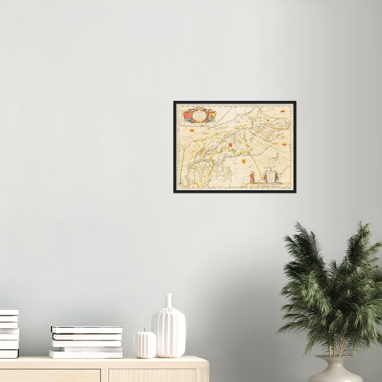 Historische Landkarte Grafschaft Bentheim um 1635