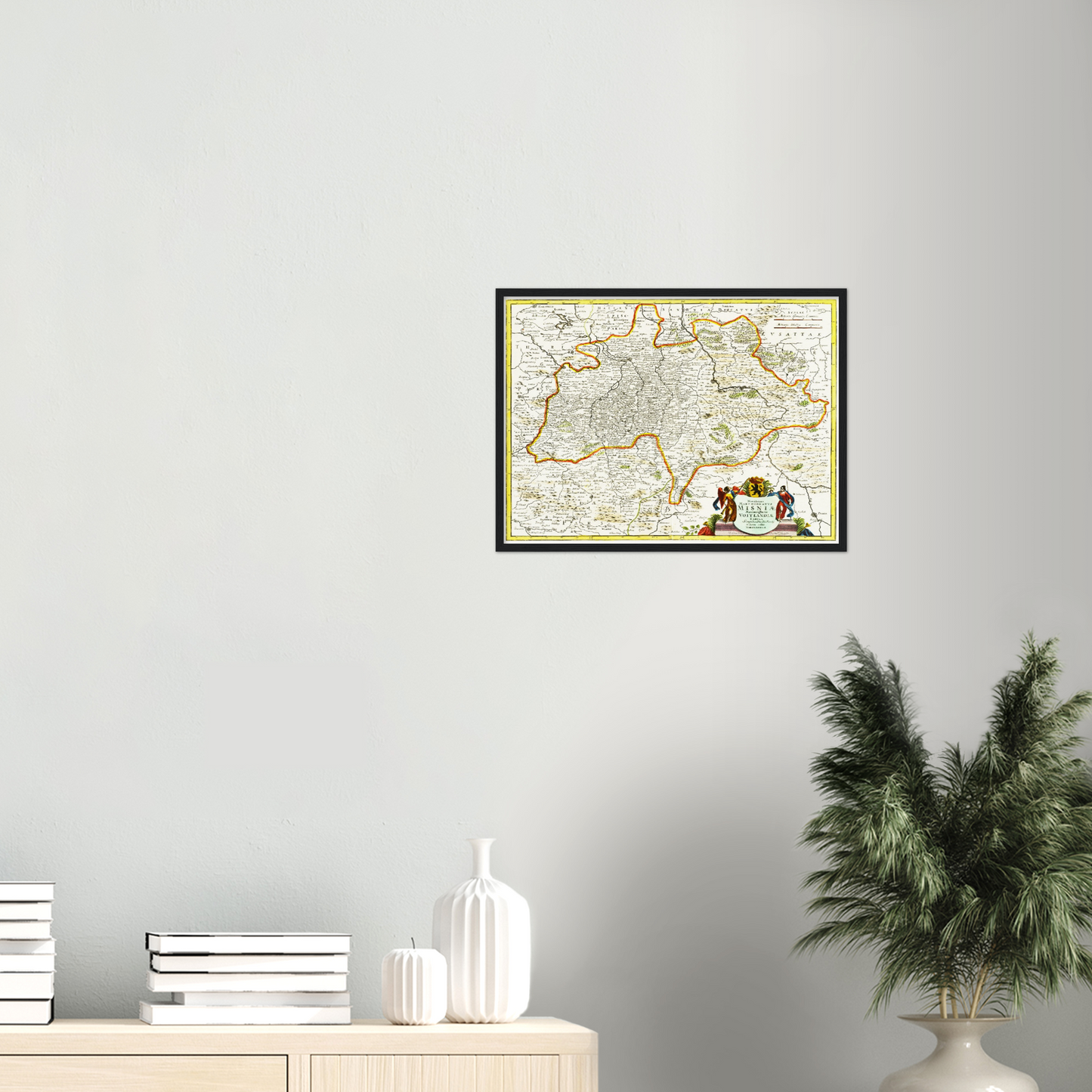Historische Landkarte Meißen um 1700