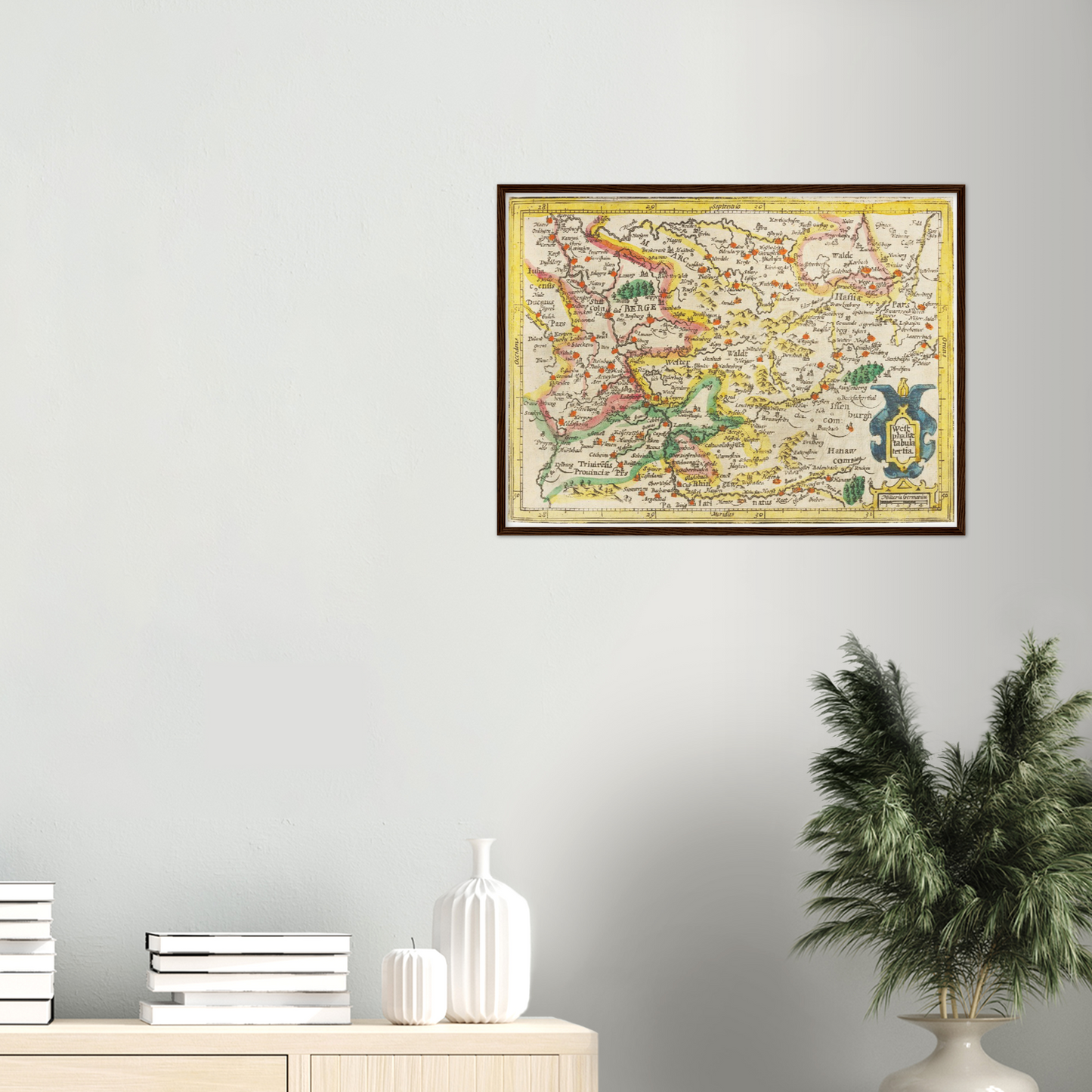 Historische Landkarte Sauerland um 1609