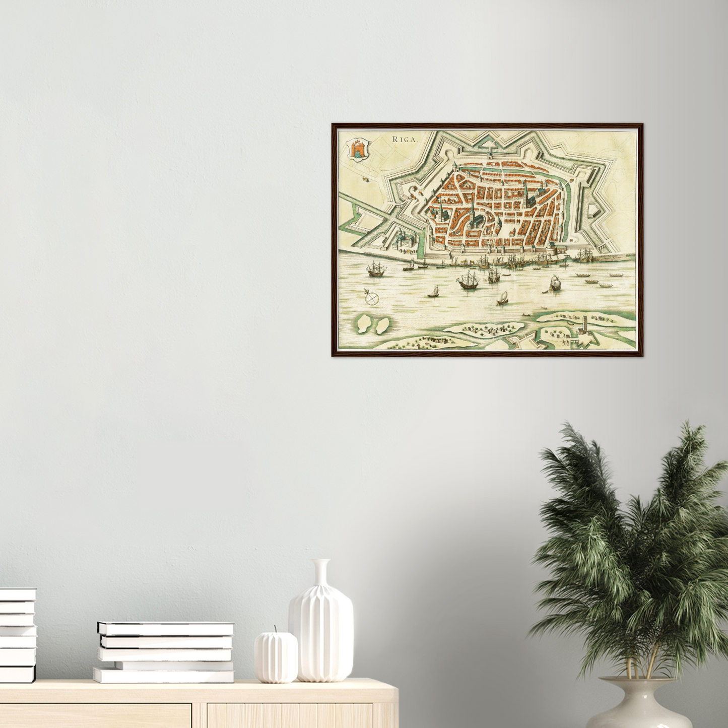Historischer Stadtplan Riga um 1612