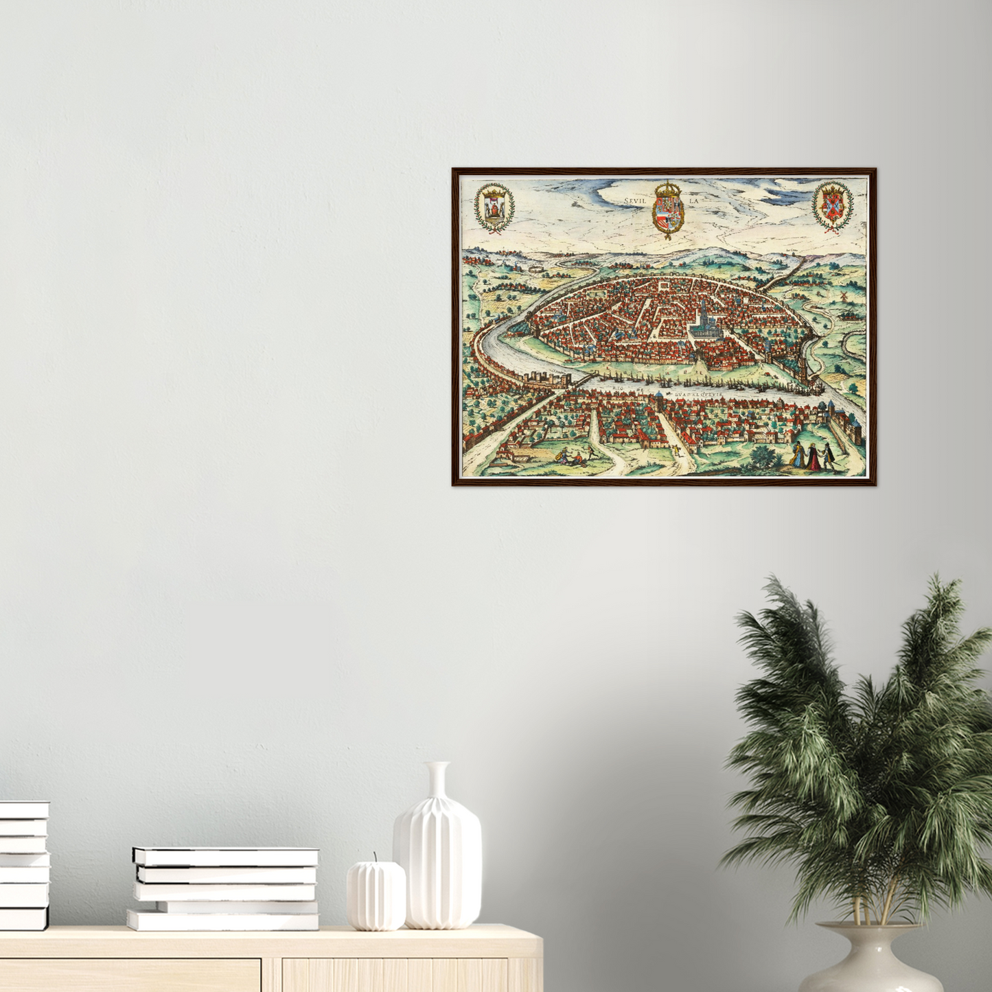 Historische Stadtansicht Sevilla um 1612