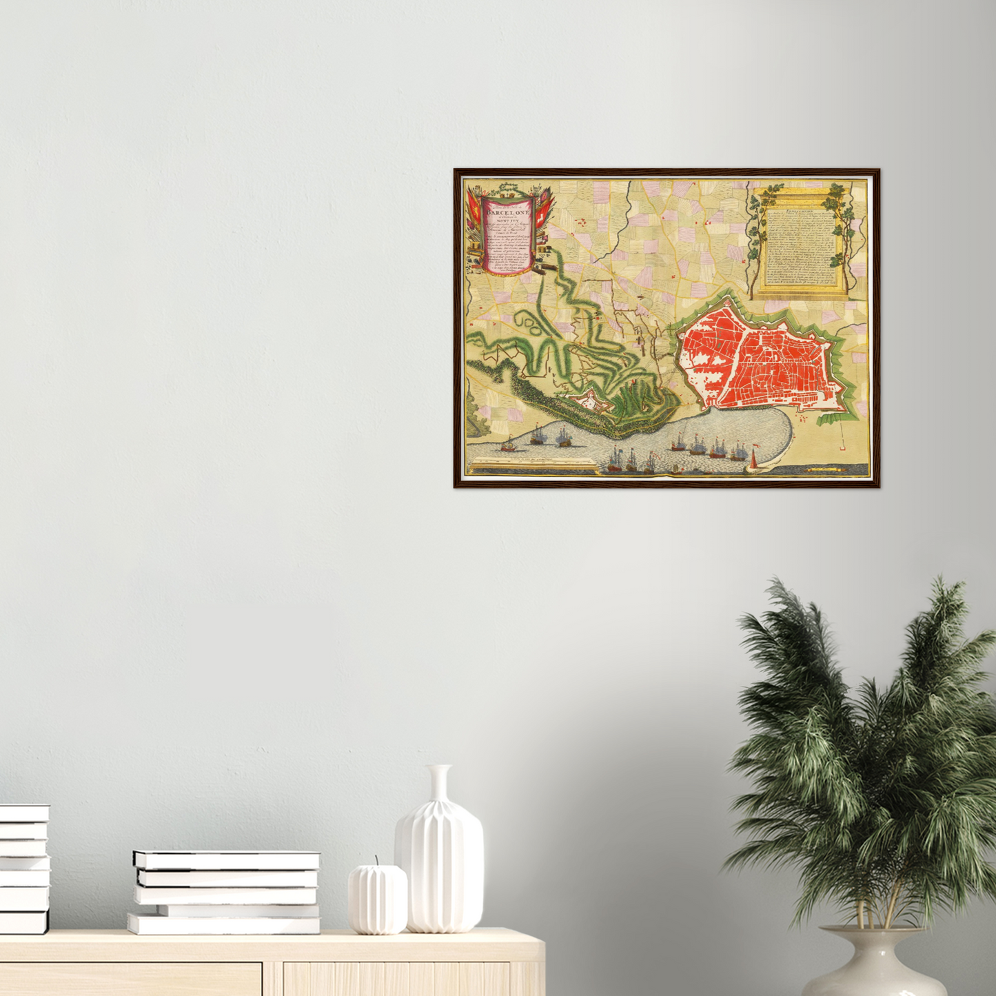 Historischer Stadtplan Barcelona um 1700