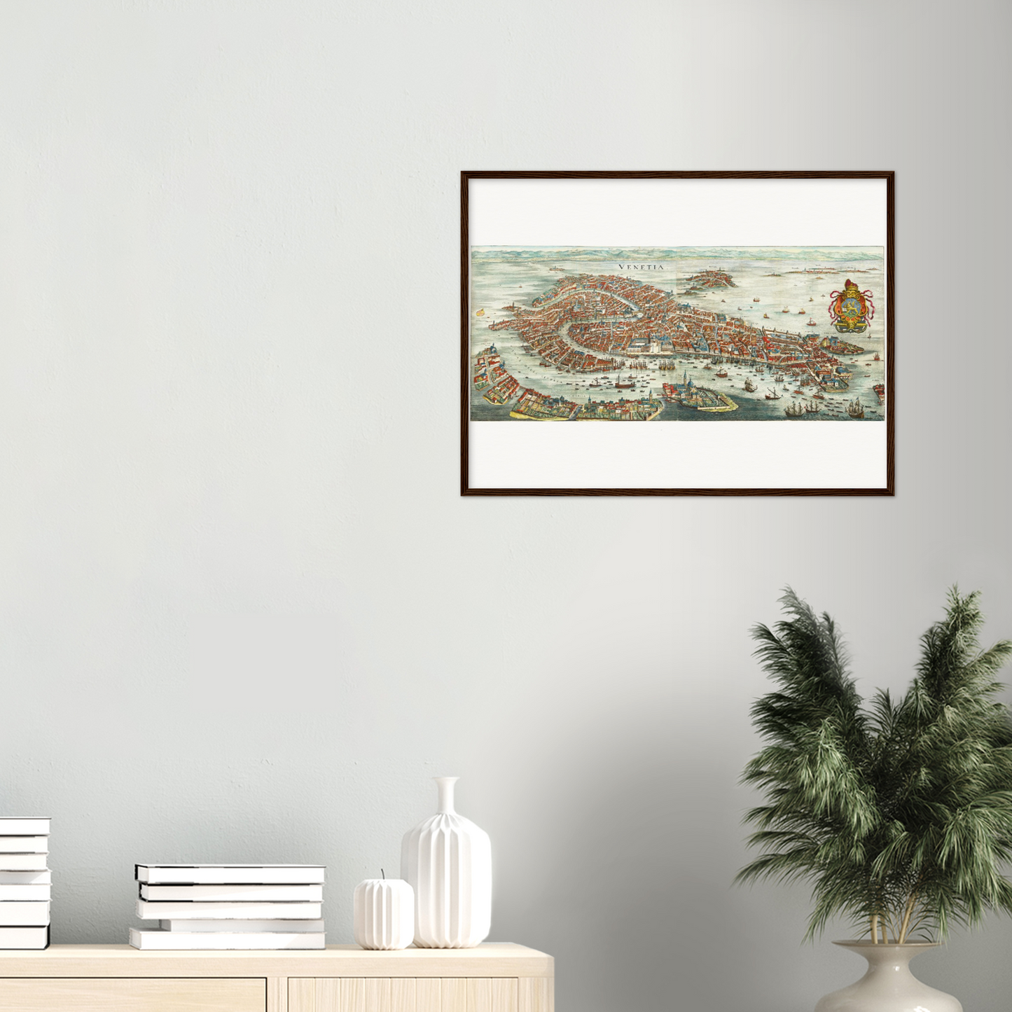Historische Stadtansicht Venedig um 1636