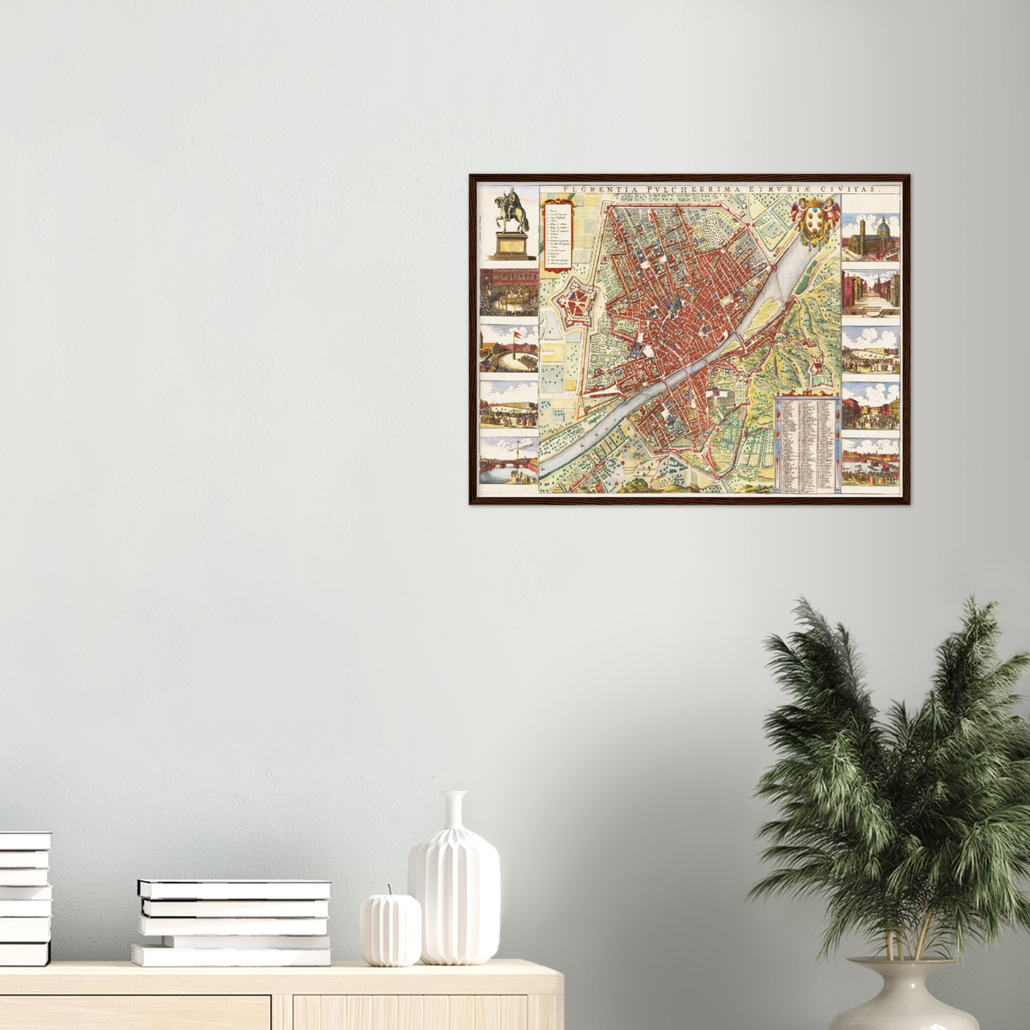 Historischer Stadtplan Florenz um 1660
