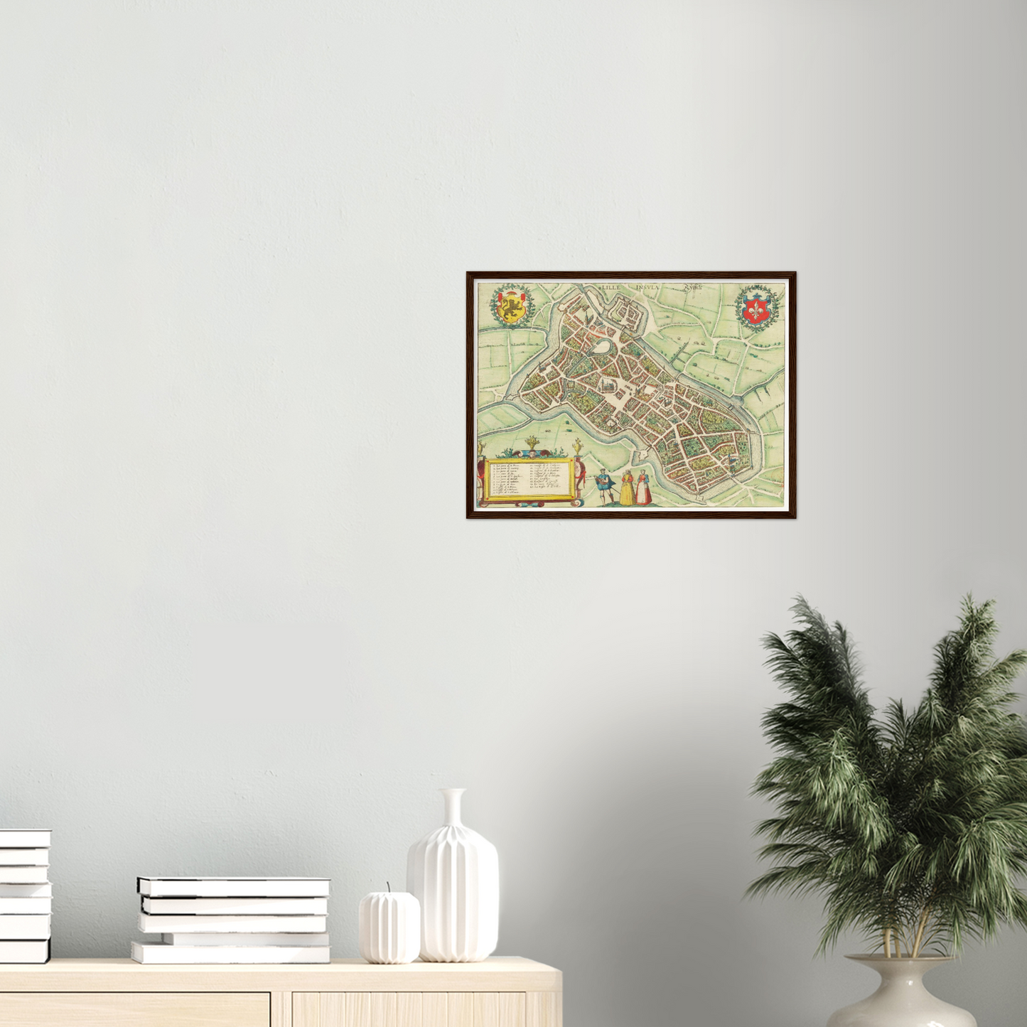Historischer Stadtplan Lille um 1580