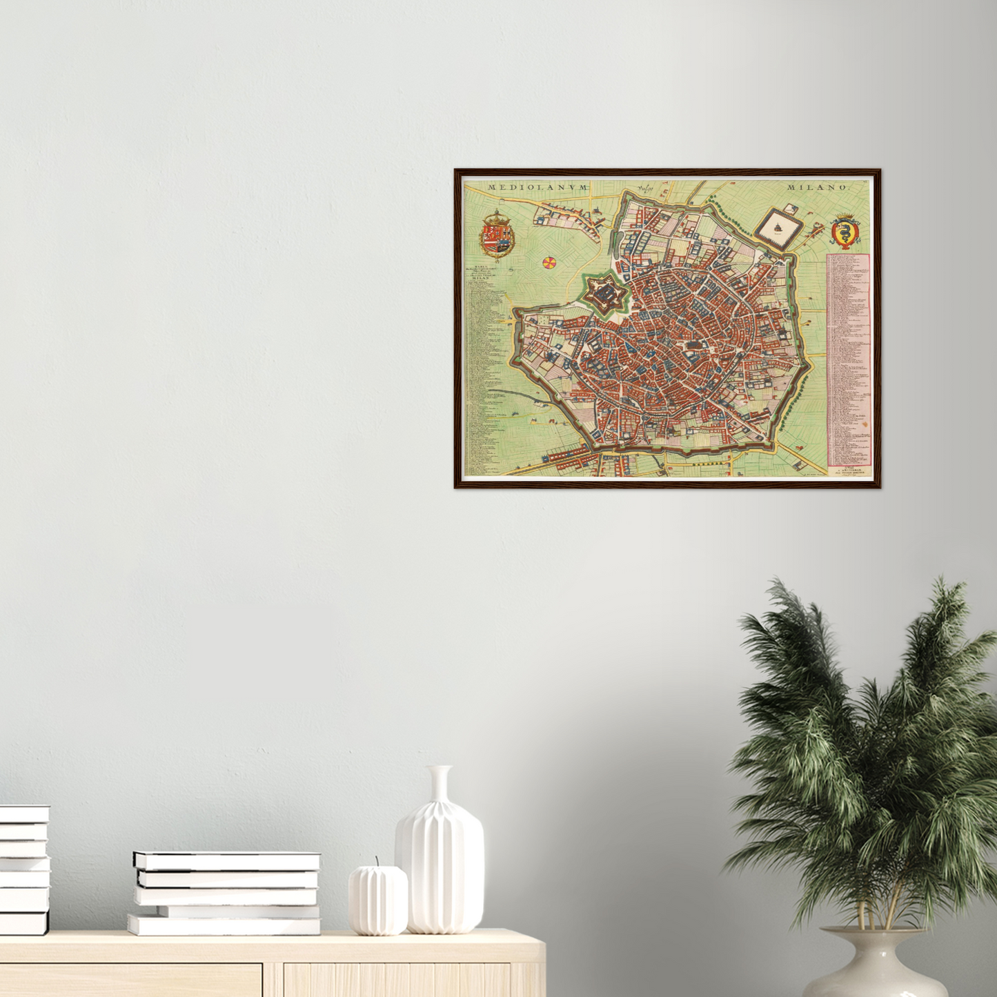 Historischer Stadtplan Mailand um 1700