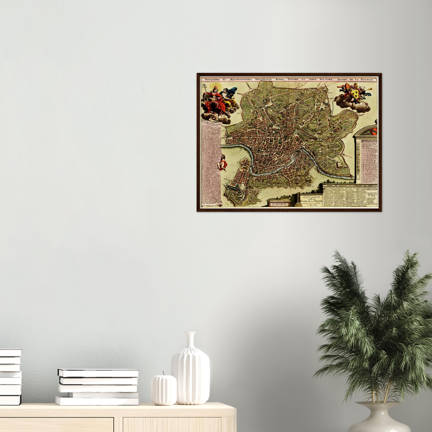 Historischer Stadtplan Rom um 1700