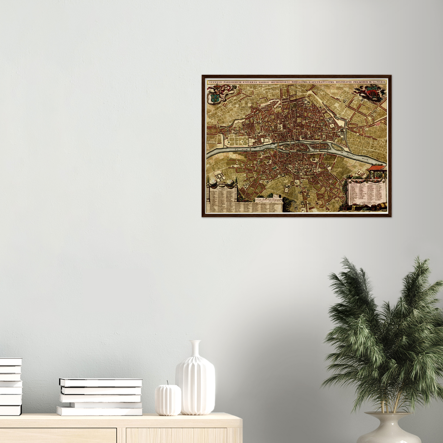 Historischer Stadtplan Paris um 1700