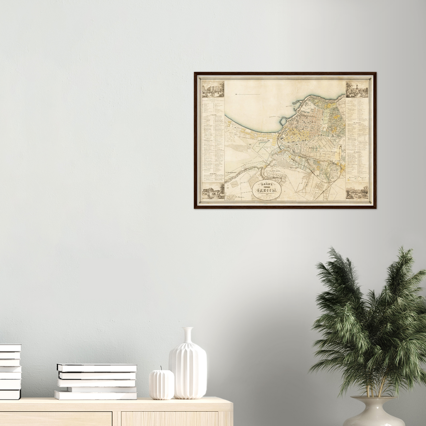 Historischer Stadtplan Odessa um 1864