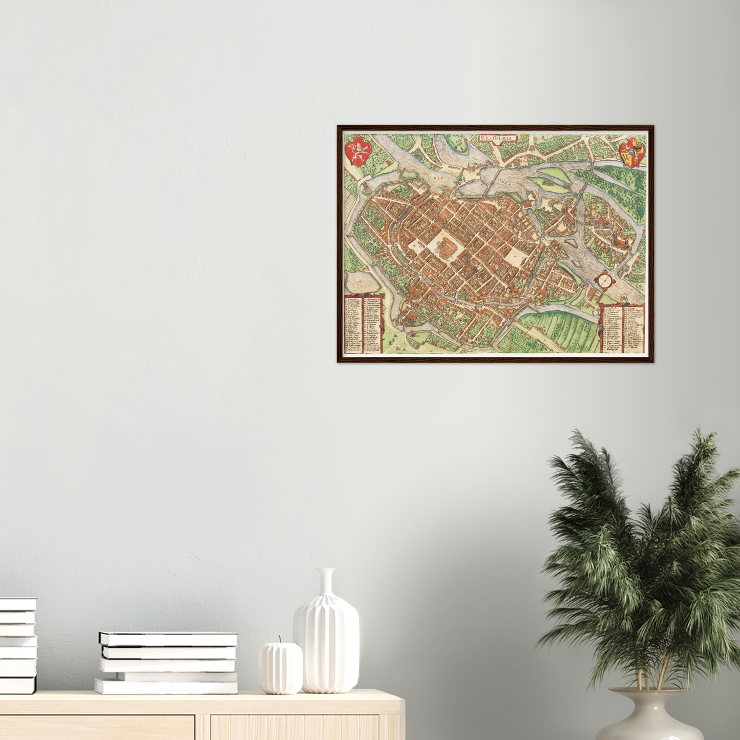 Historischer Stadtplan Breslau um 1592