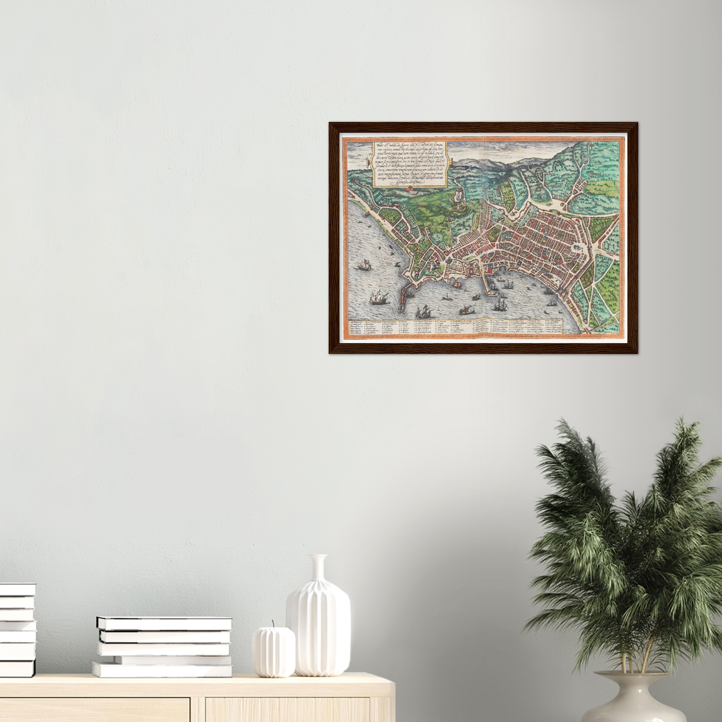 Historische Stadtansicht Neapel um 1609
