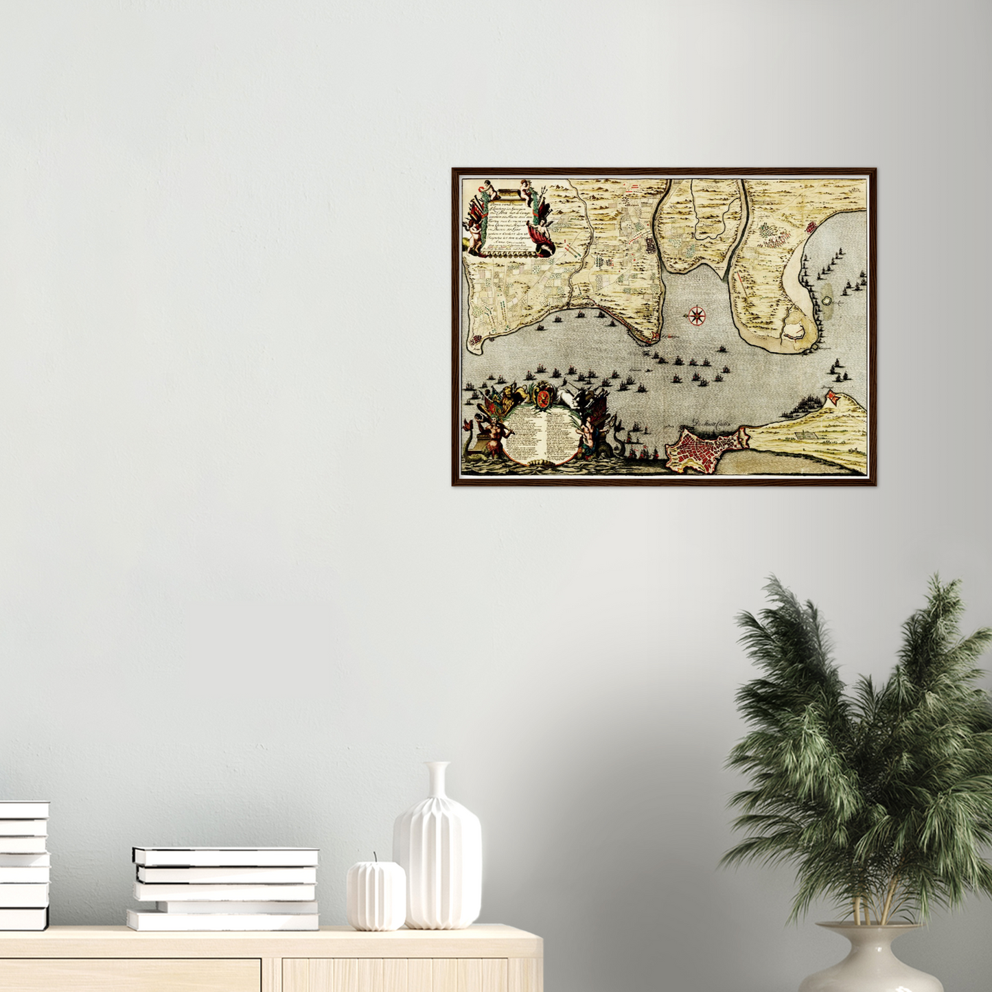 Historischer Stadtplan Cadiz um 1700