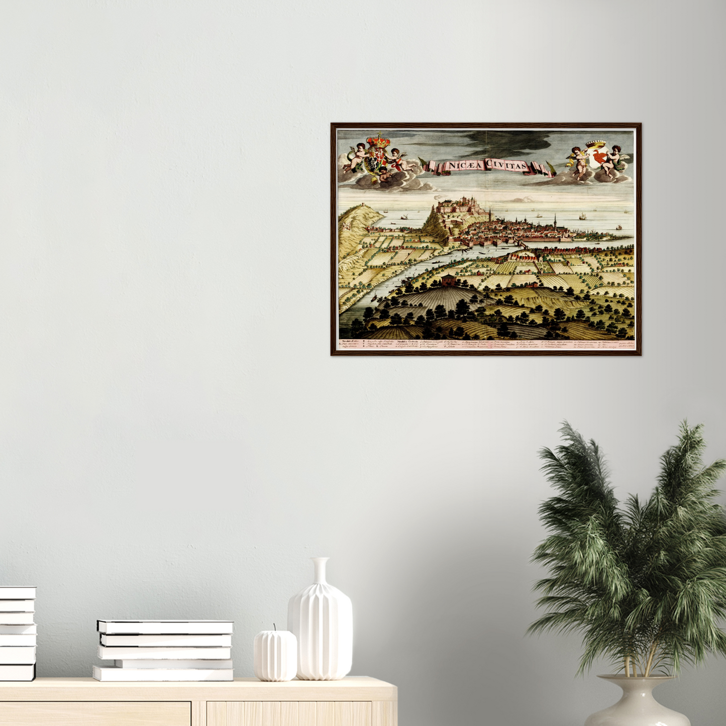 Historischer Stadtansicht Nizza um 1700