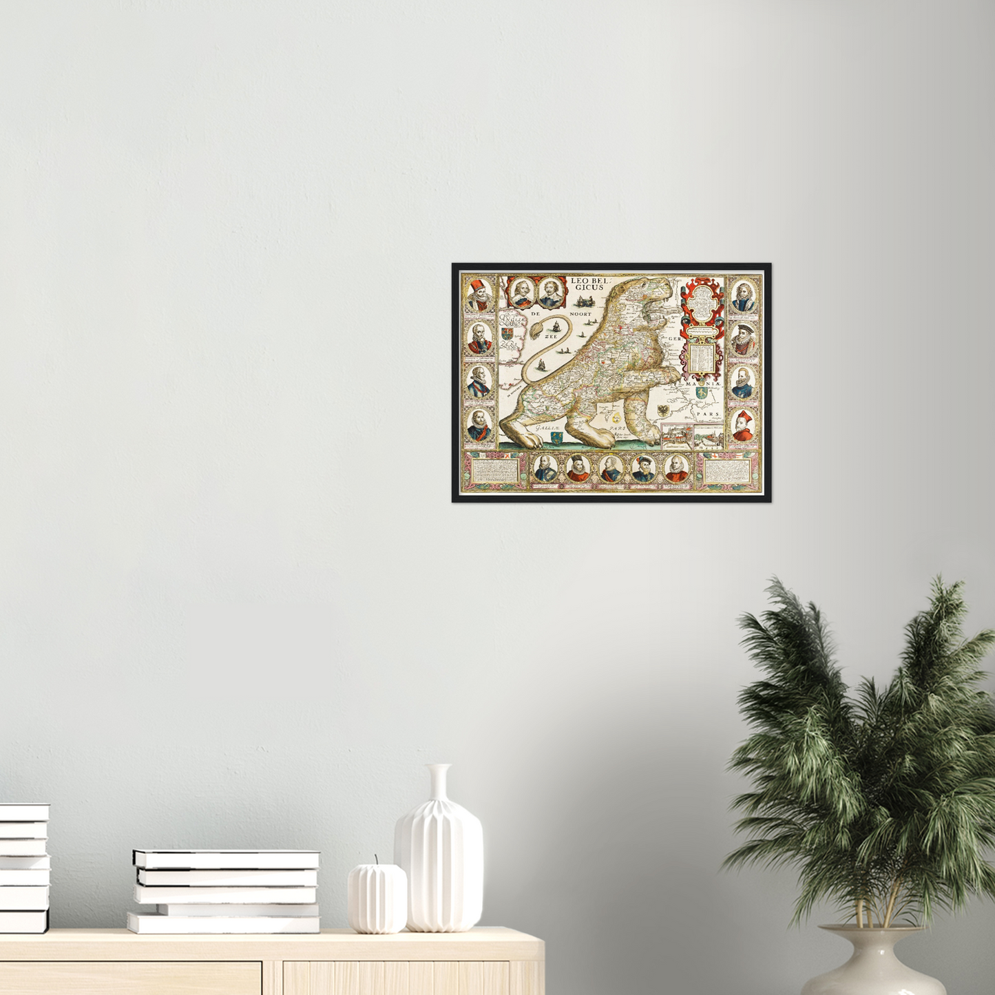 Historische Landkarte Belgien um 1650