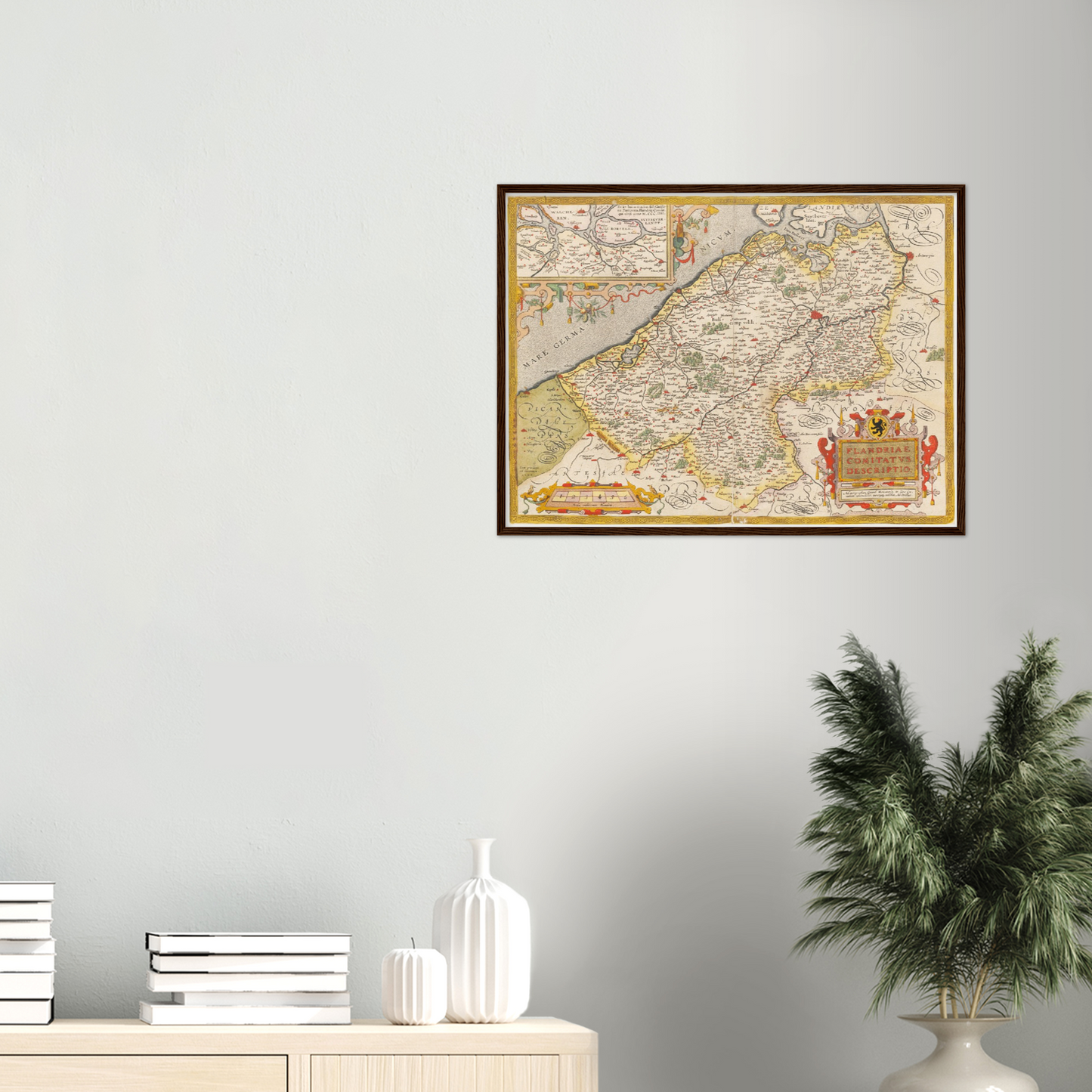Historische Landkarte Flandern um 1609