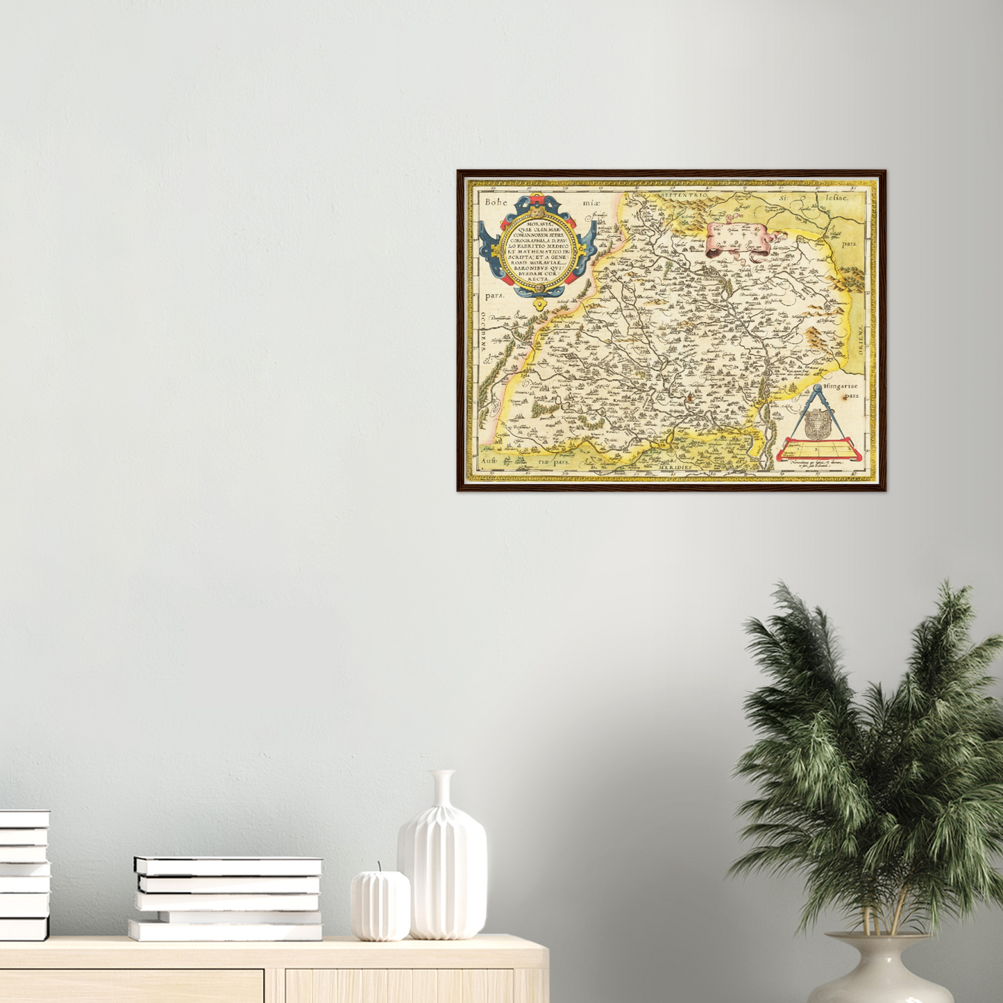Historische Landkarte Mähren um 1609