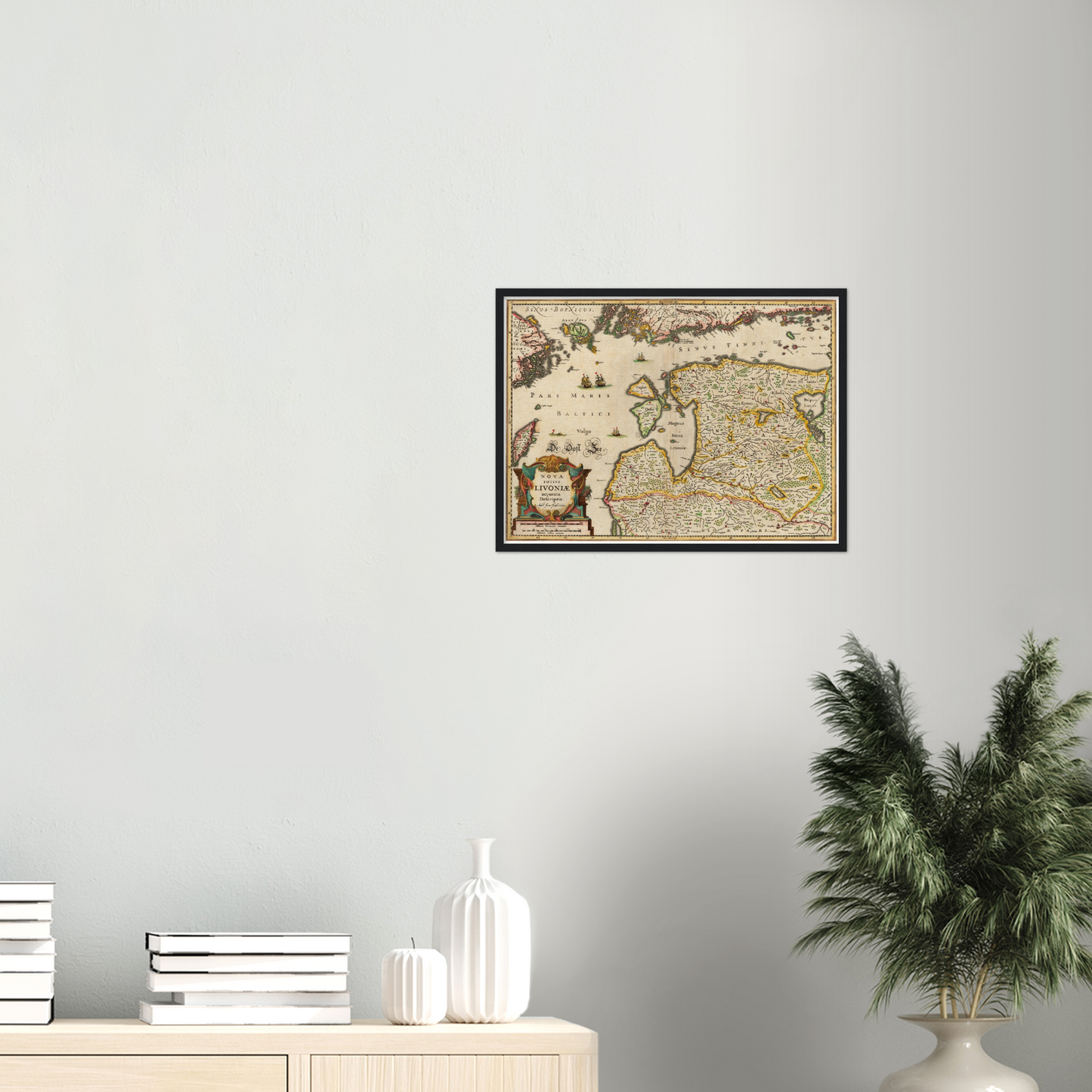 Historische Landkarte Estland um 1642