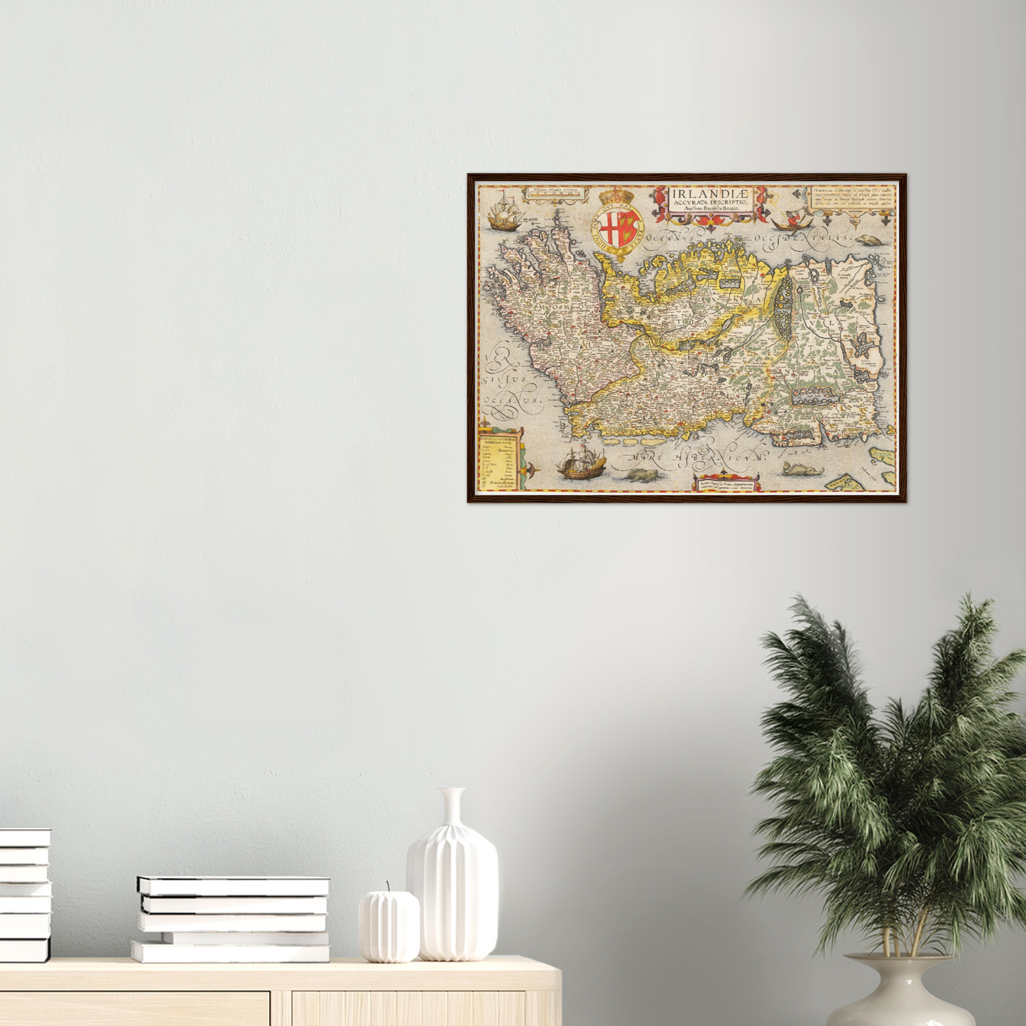 Historische Landkarte Irland um 1609
