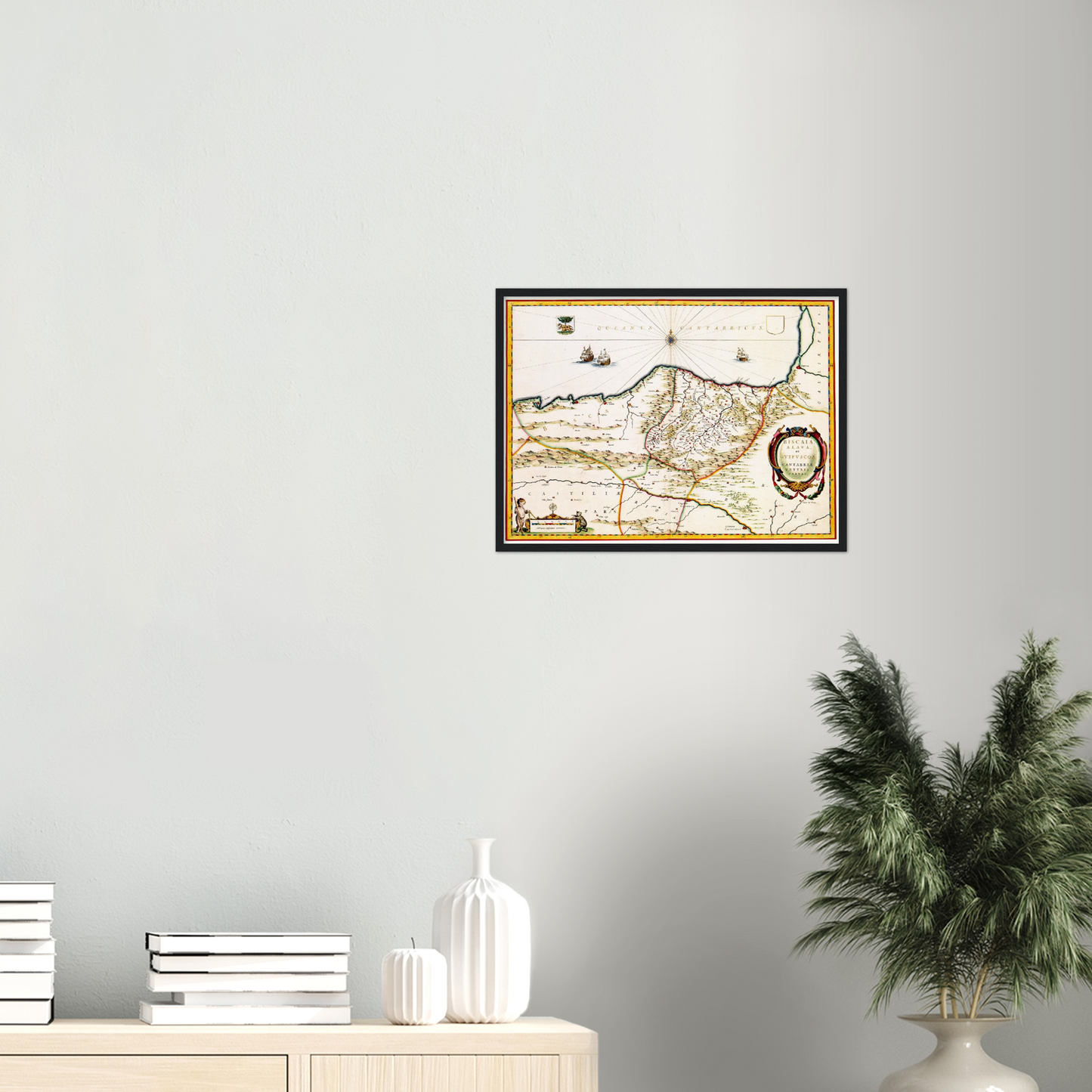 Historische Landkarte Kantabrien & Baskenland um 1690