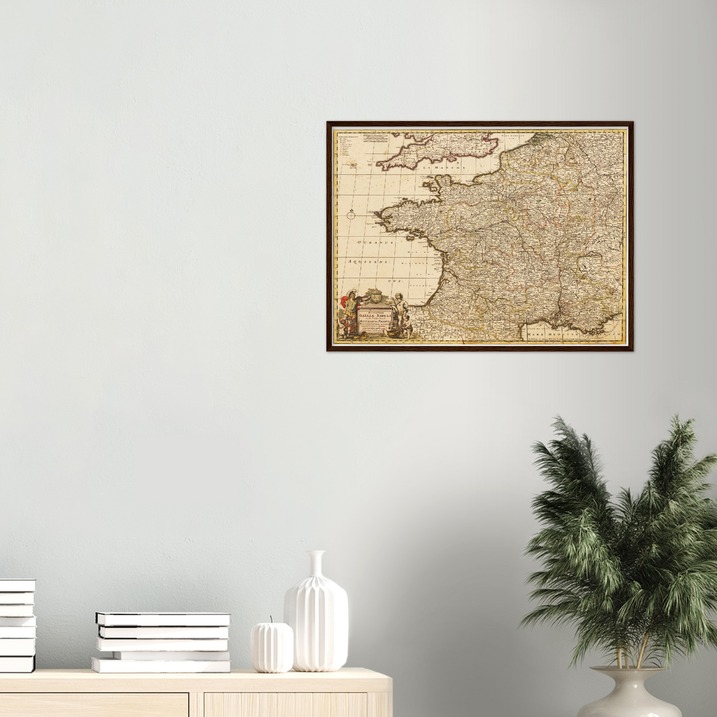 Historische Landkarte Frankreich um 1698